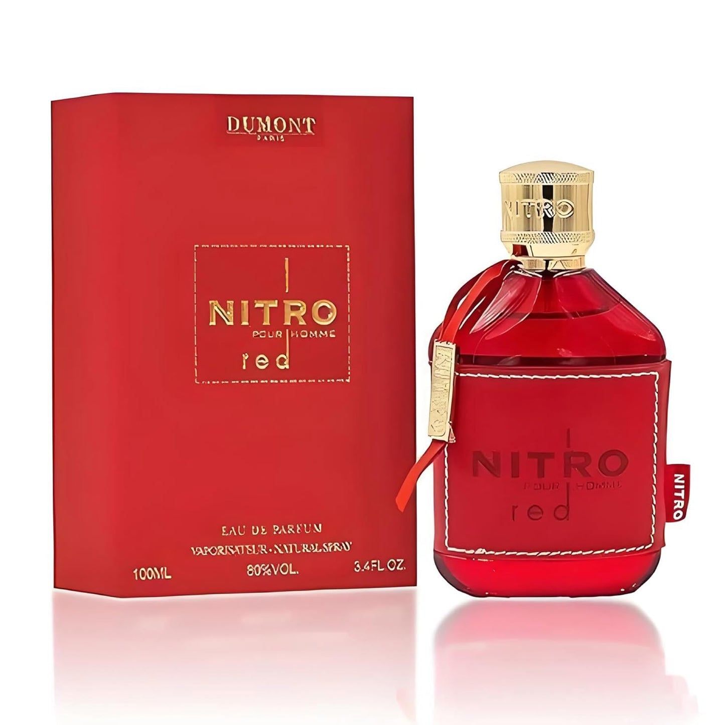 NITRO RED - Luxury Eau De Parfum for Men | Long-Lasting Woody & Floral Fragrance - 3.4 Ounces
