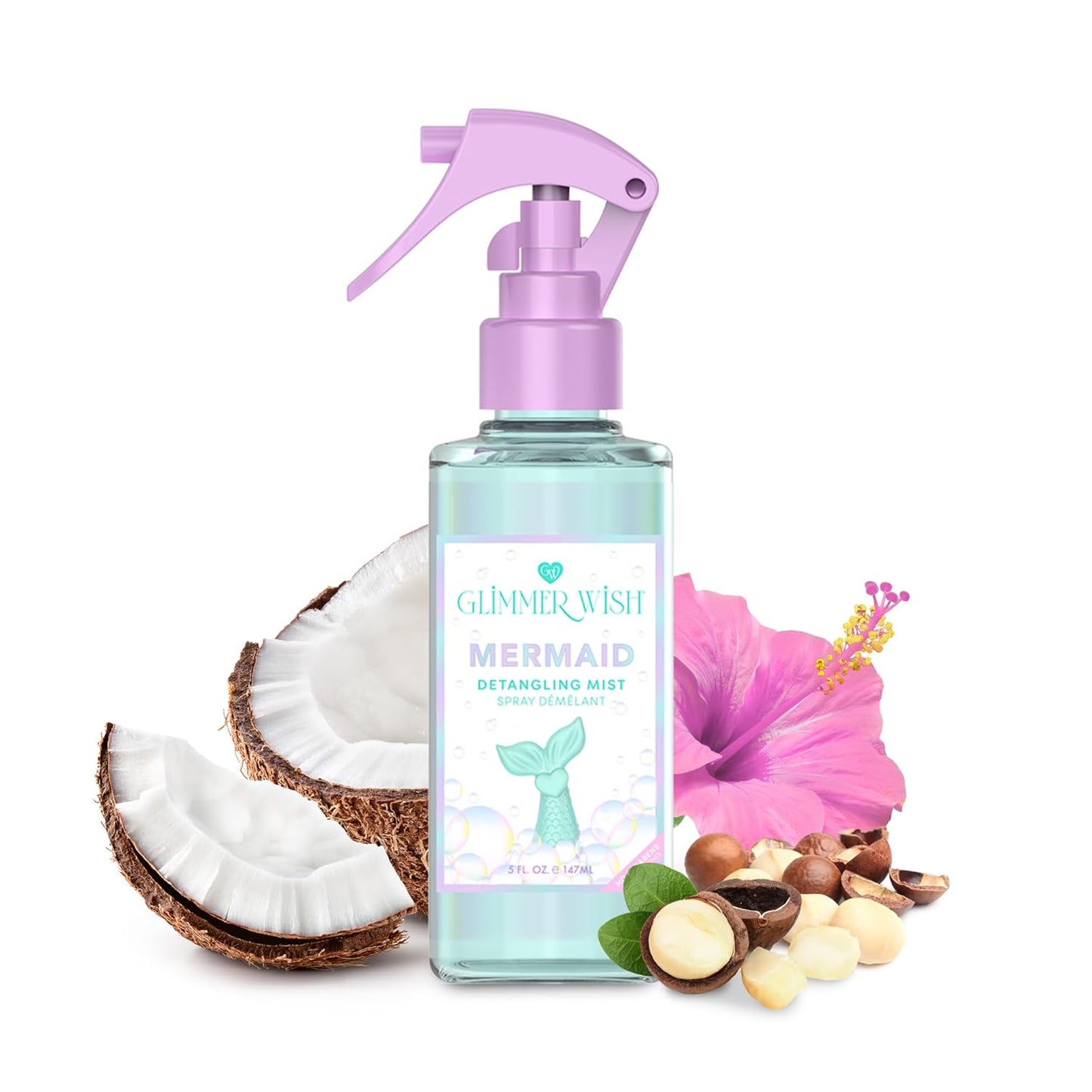 Unicorn Hair Detangler Spray - Tangle-Free Leave-In Conditioner for Kids & Women, 5 fl oz | Moisturizing Mist