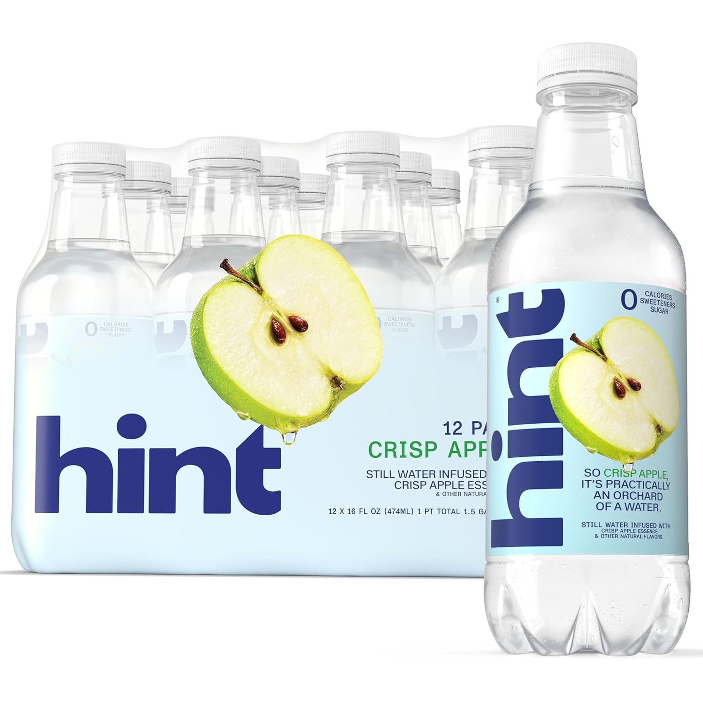 Hint Infused Bottled Water Variety Pack - Sugar-Free, Zero Calorie Natural Flavors | 16 Fl Oz (Pack of 12)