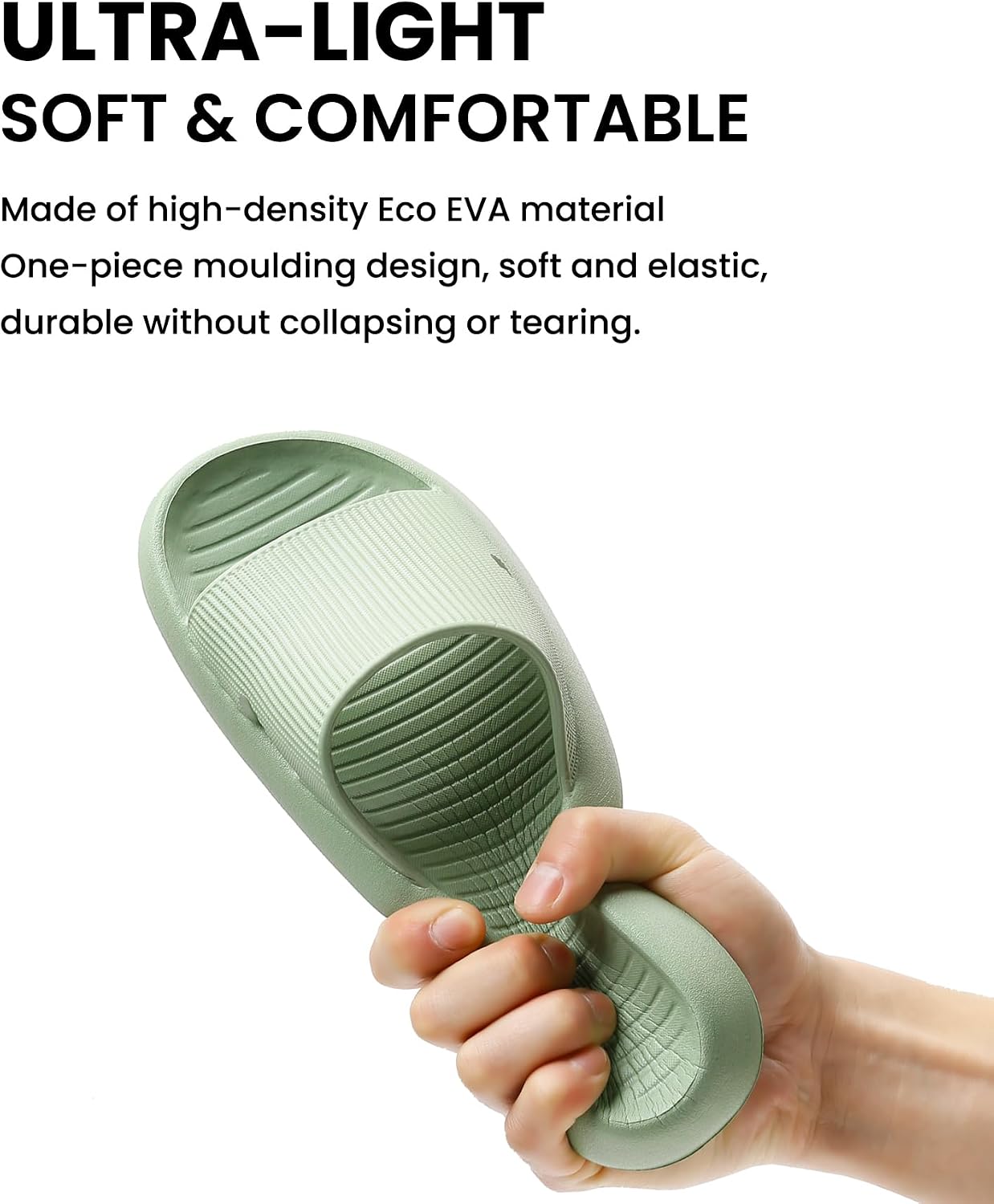 Shower Shoes for Men and Women - Soft, Lightweight, Quick-Drying Non-Slip Slippers | Indoor & Outdoor Use