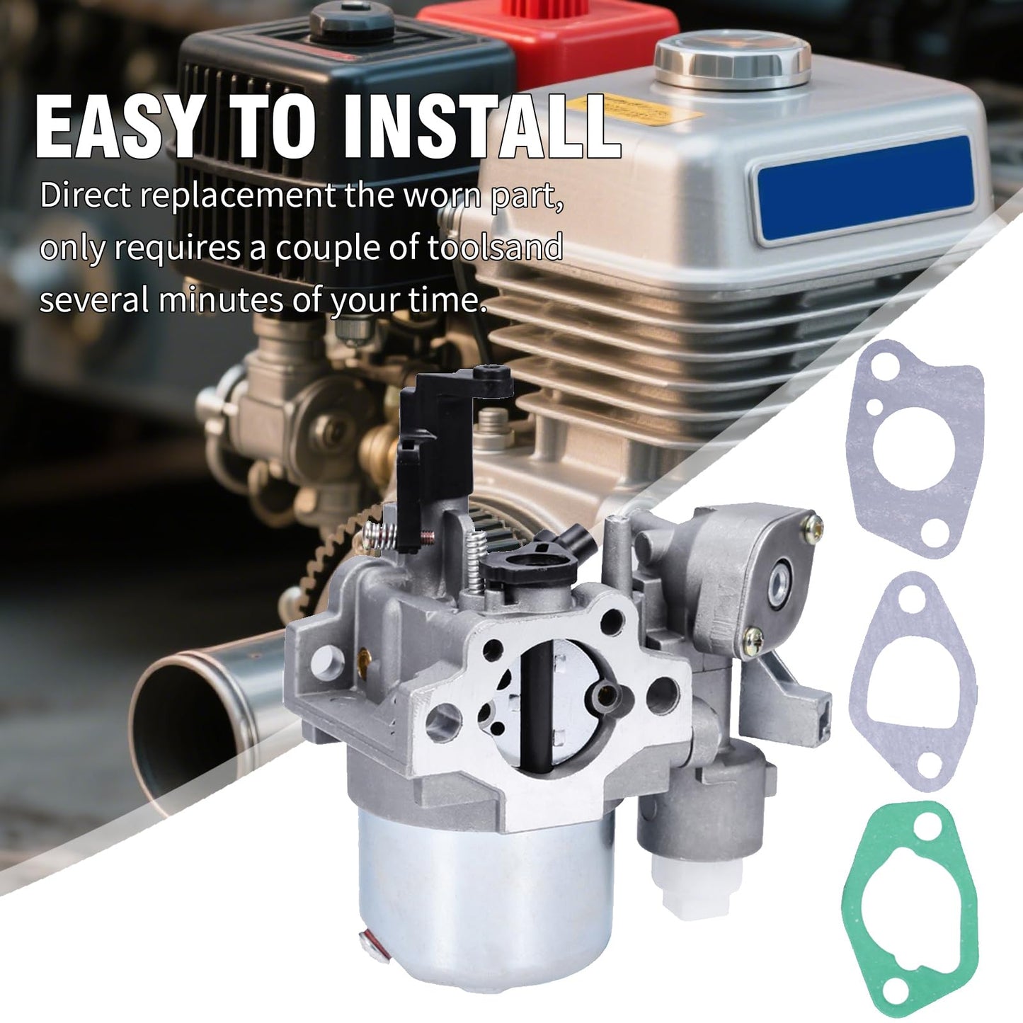 Hoypeyfiy Carburetor with 2 Gaskets, Compatible with Subaru Robin EX13 EX17 EX17D SP17 SP170 Small Engines, Replaces 277-62301-30 277-62301-50