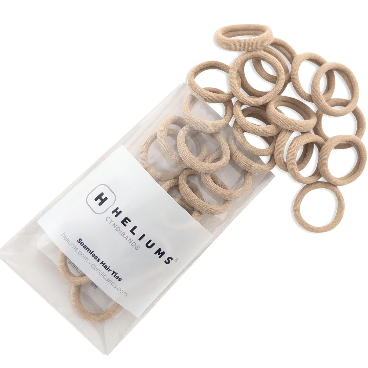 Soft Hair Ties for Kids & Pets - Sandy Blonde Mini Nylon - 1 Inch No-Damage Ponytail Holders | 30 Count