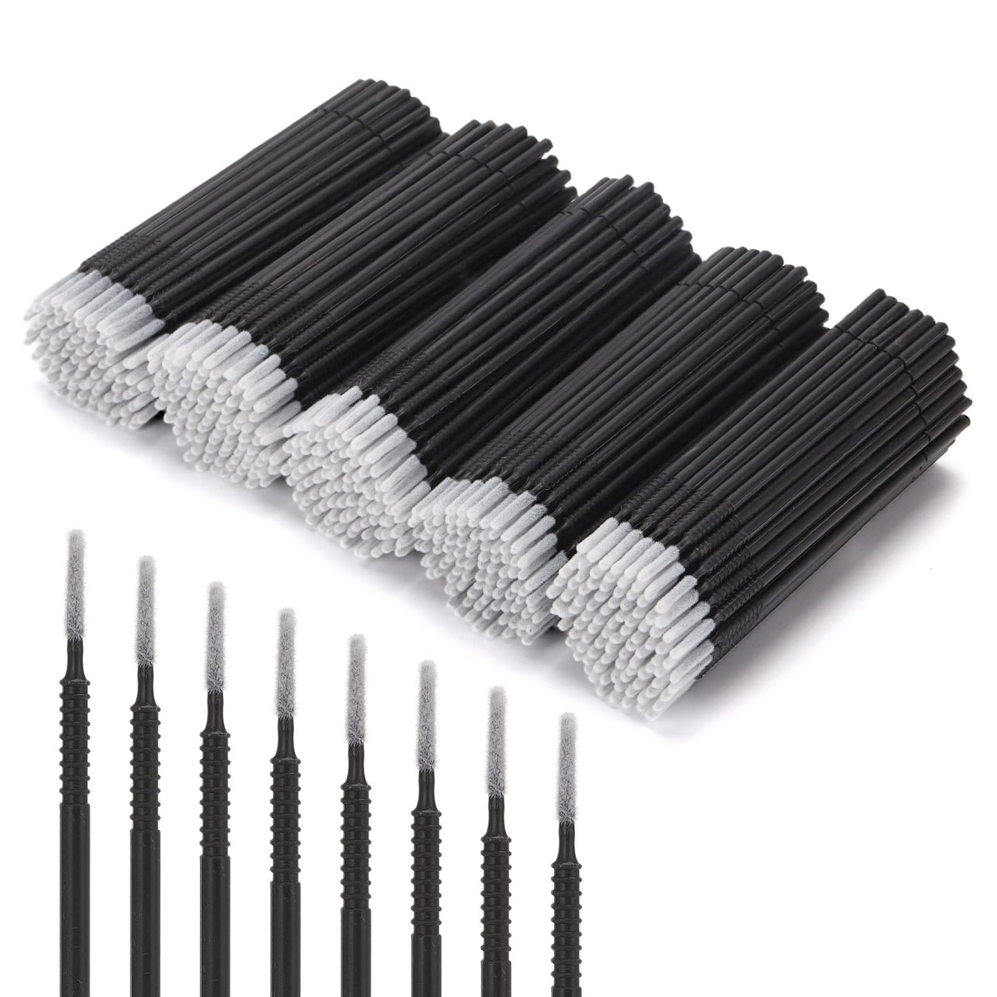 500 Pcs Spoolies Micro Brushes for Lash Mini Brush Disposable Applicators, Black lash brushes