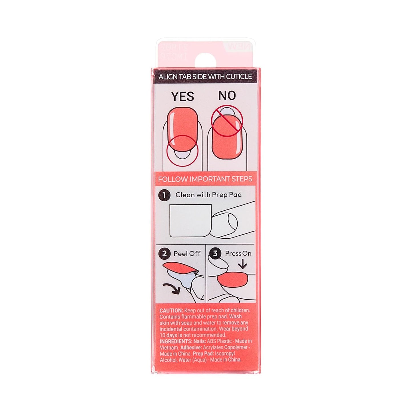 Impress No Glue Press On Nails - Happier Vibes Orange Squoval | Short Size, 30 Nails & Accessories Included