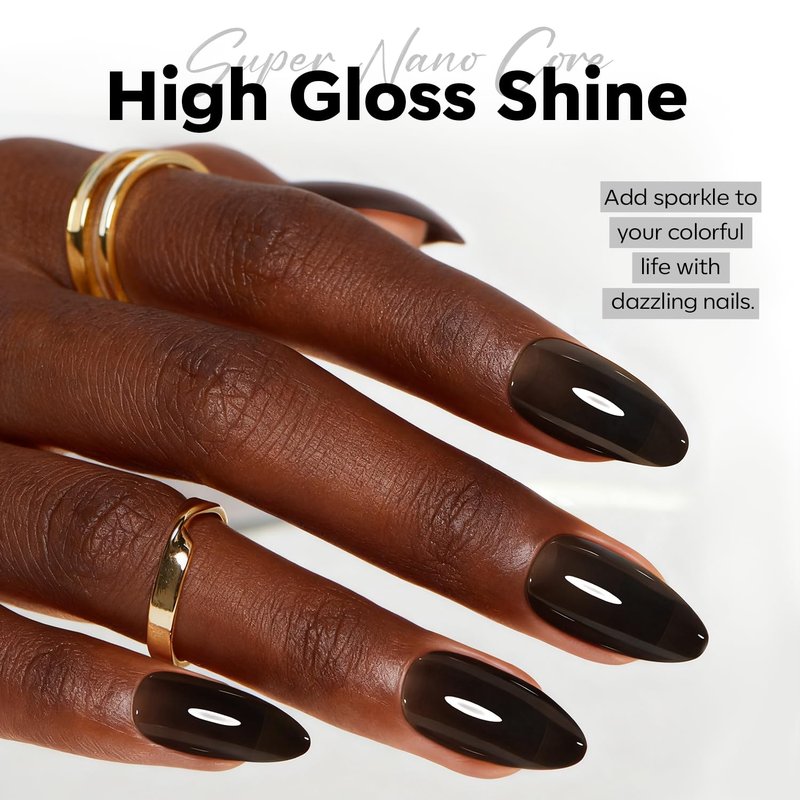 Modelones Jelly Gel Nail Polish - Black Sheer Translucent Soak Off | 15 ML