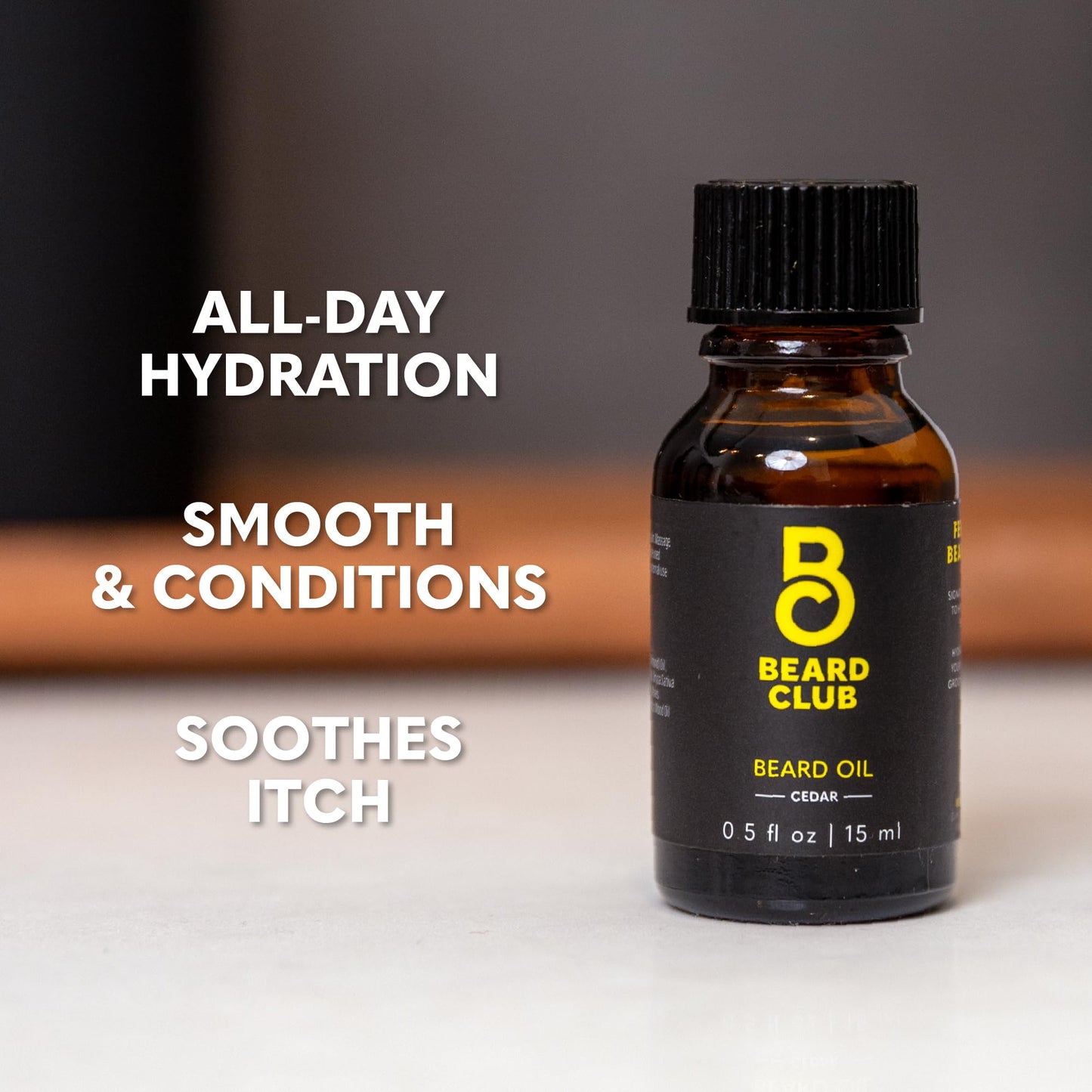Beard Club Premium Cedar Beard Oil for Men - Natural Castor & Almond Oils - Beard & Mustache Conditioner - Hydrates, Moisturizes, Softens & Soothes Dry Skin - Strengthens Hair Follicles
