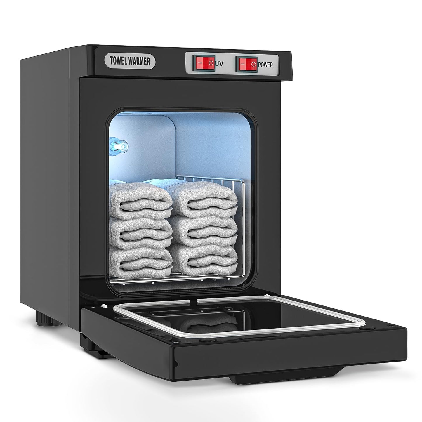 Towel Warmer Cabinet - 5L Hot Towel Heater for Spa & Salon | Black Finish