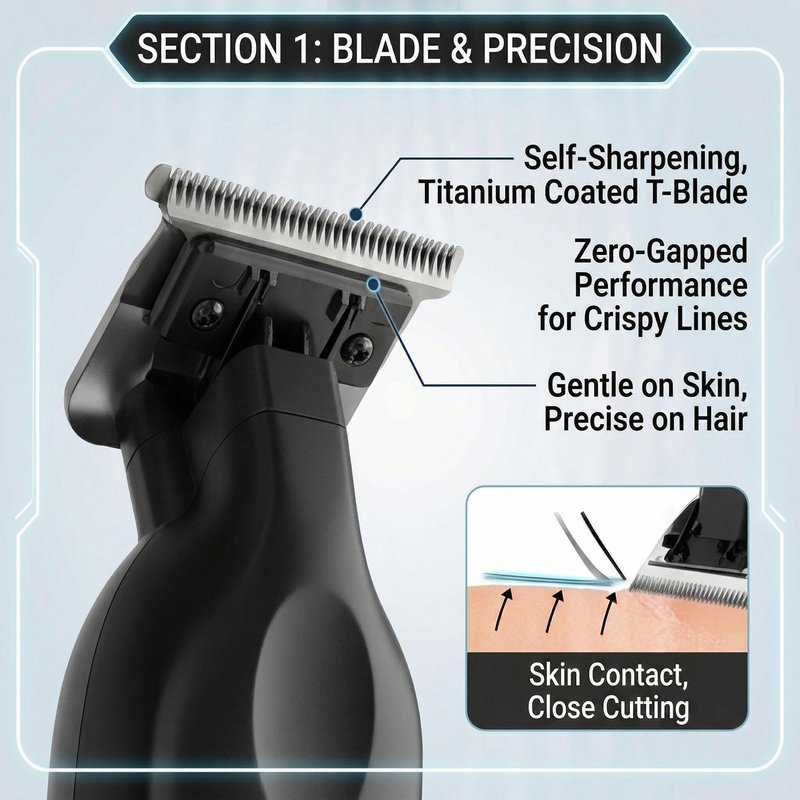 Hair Clipper Beard Trimmer for Men, Cordless Professional Barber Hair Cutting Trimming kit,USB Rechargeable