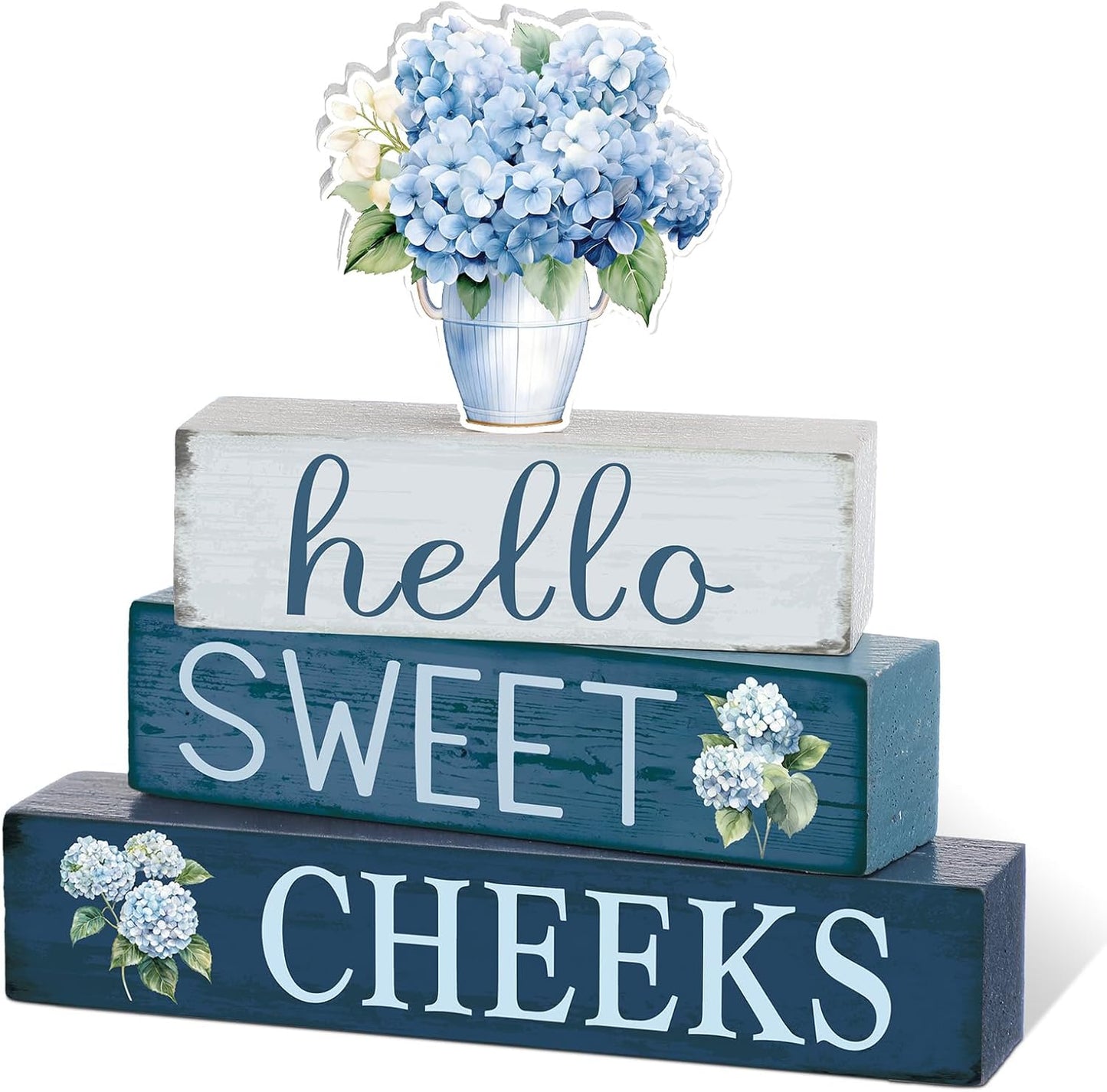 Highland Cow Bathroom Decor | 4 Pcs Farmhouse Style Table Centerpiece for Christmas & Valentine's Day