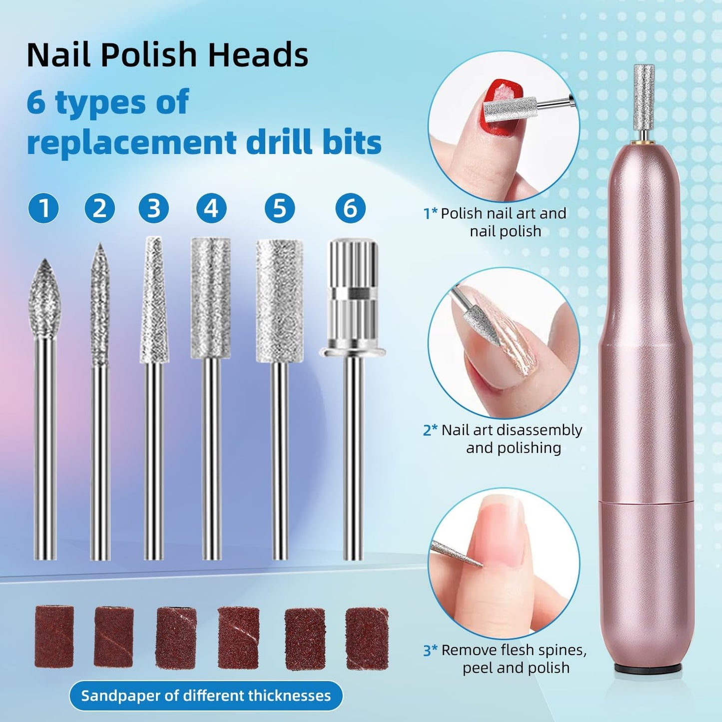 Acrylic Nail Kit for Beginners - Complete Drill Set with 12 Color Acrylic Powders | Home Salon Tools