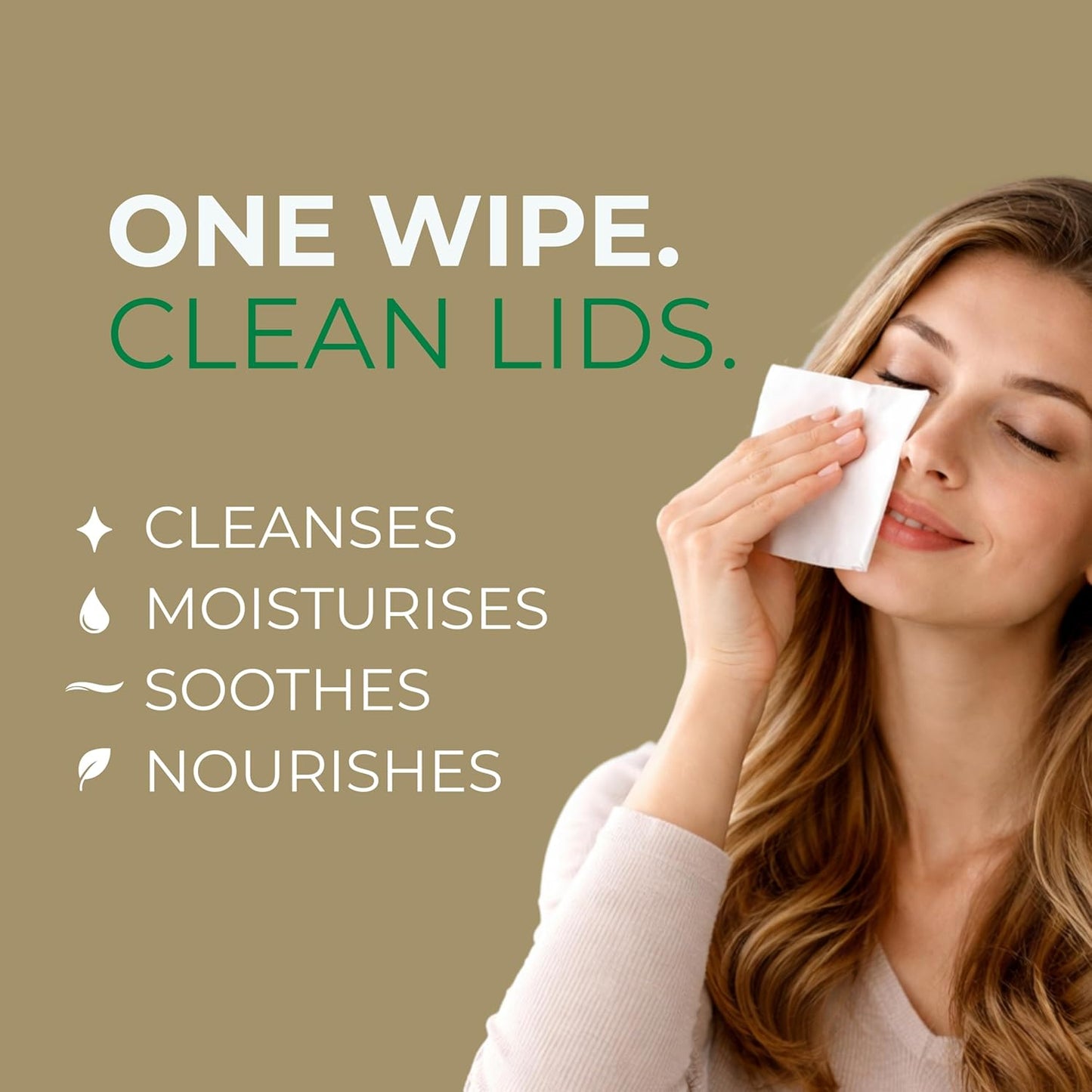 NOVEHA Tea Tree & Coconut Oil Eyelid Wipes - 60 Individually Wrapped Makeup Remover Wipes for Itchy Eyes | Aloe Vera Infused