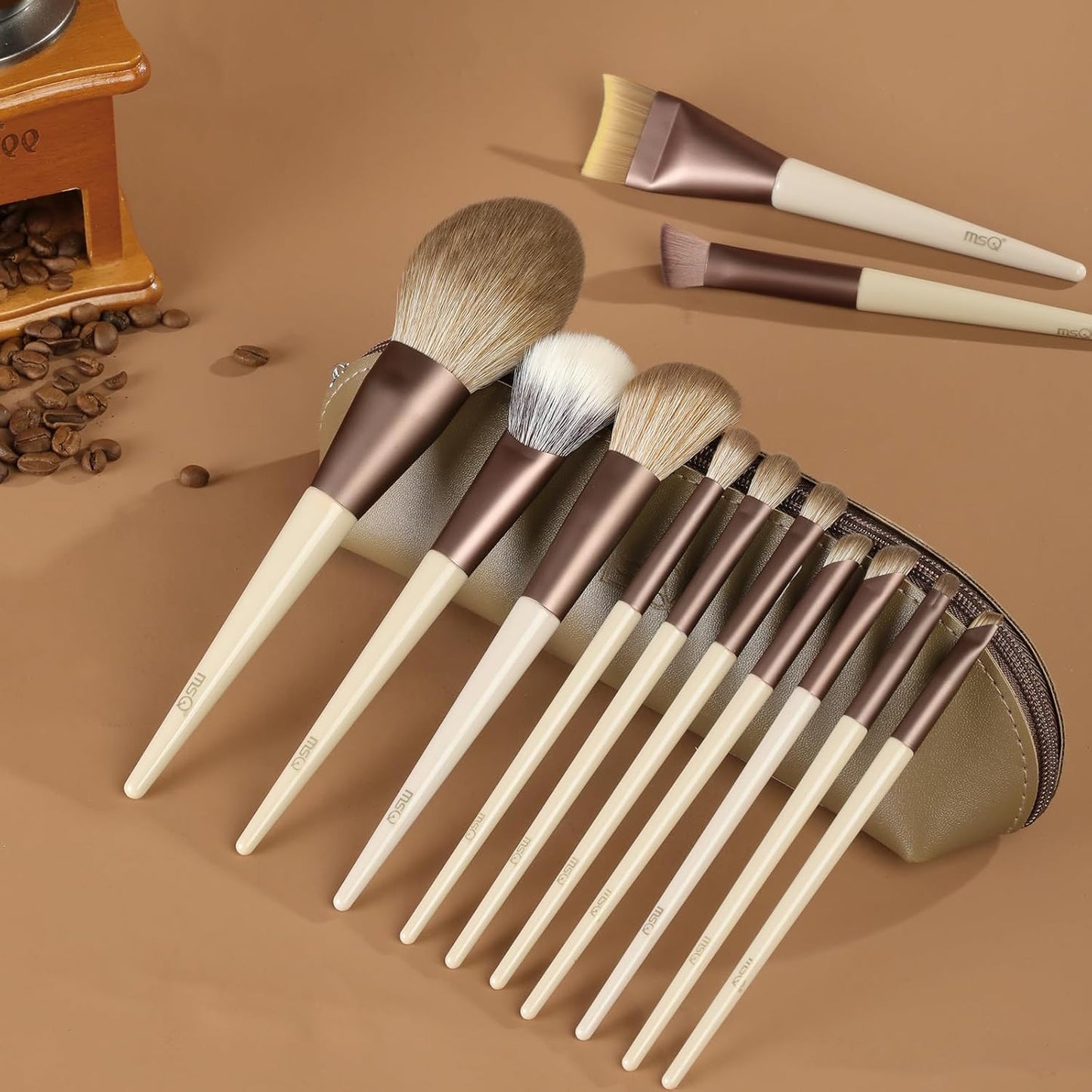 Makeup Brushes Set - 12 Premium Synthetic Hair Brushes for Foundation, Concealer, Blending, Contouring & More | Includes Carry Bag