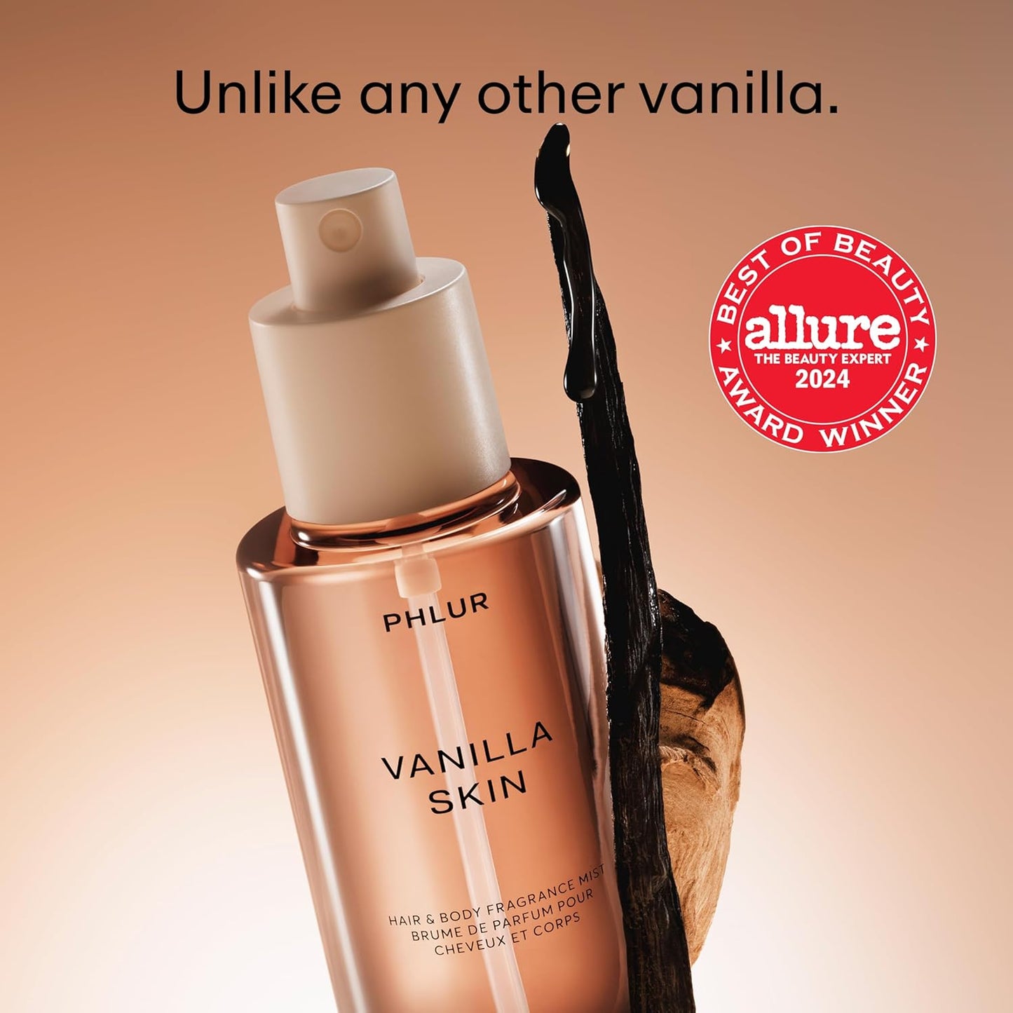 Vanilla Skin Body Mist - Women’s Hair & Body Perfume Spray with Pink Pepper, Cashmere Wood & Sandalwood | 3 Fl Oz