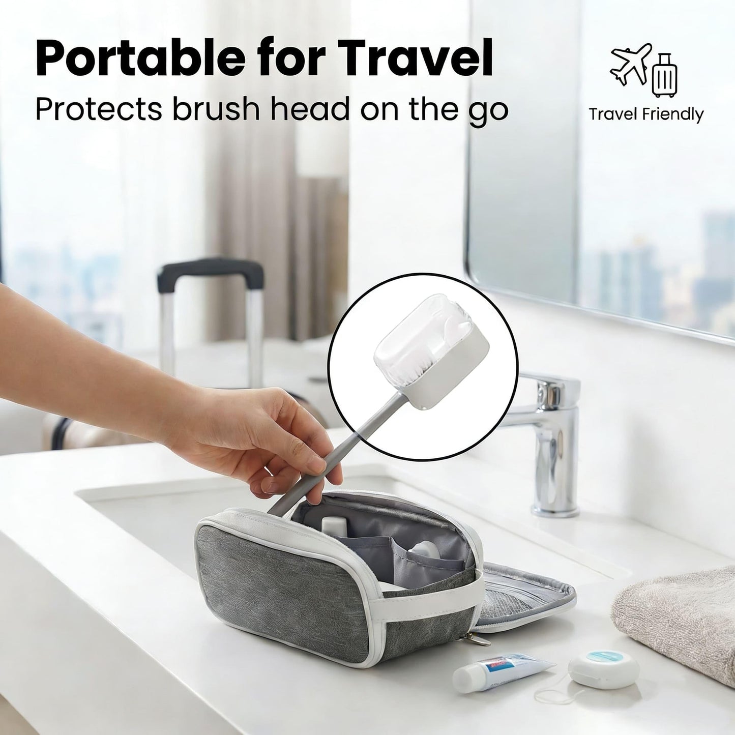 Zyfhaiz 3 PCS Wall Mounted Toothbrush Holders for Bathrooms, Electric Toothbrush Holder with Cover, Dustproof Suction Cup Shower Holder, Single Storage Case for Family & Travel (White 3pcs)