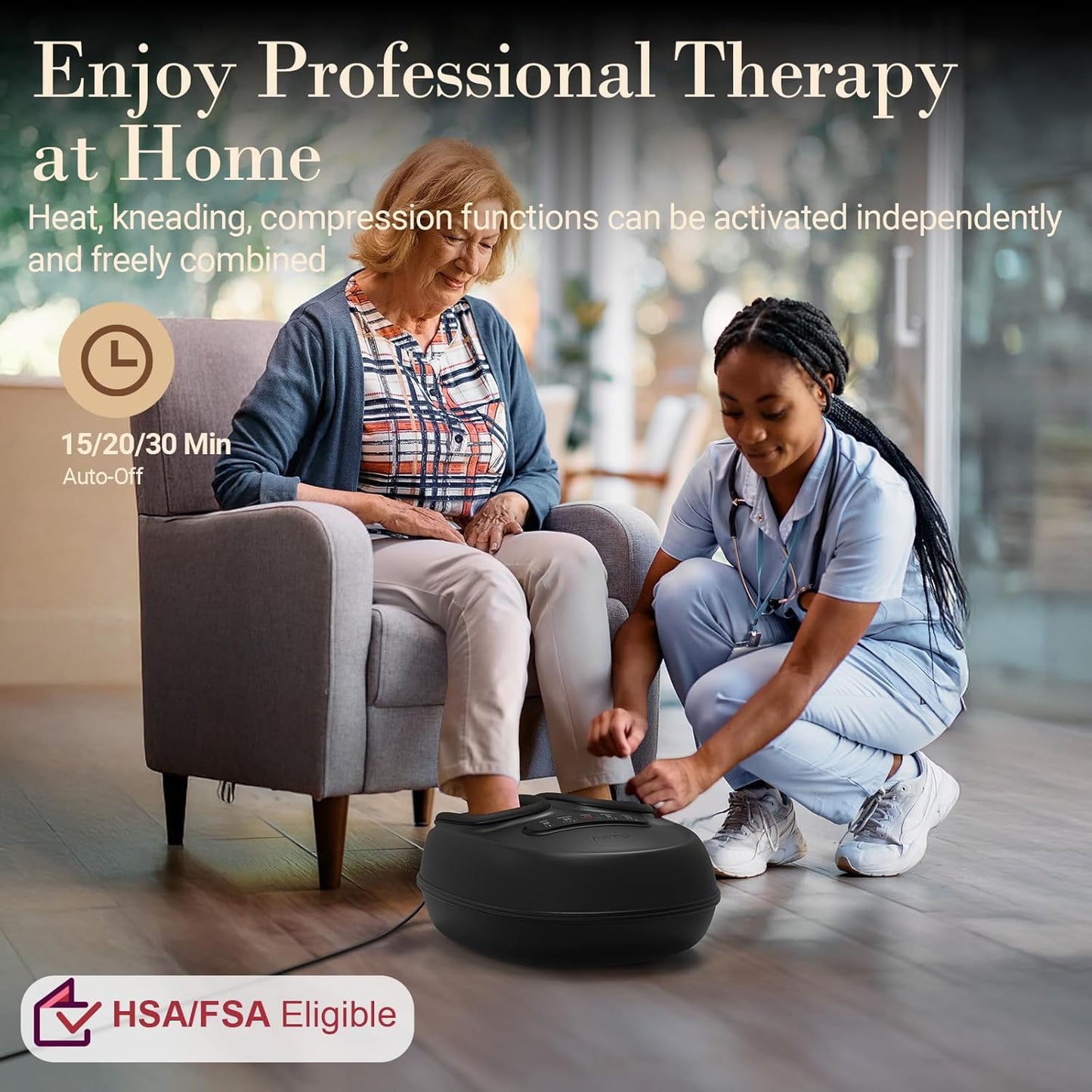 Foot Massager for Neuropathy & Plantar Fasciitis Relief - Shiatsu with Heat & Remote Control | Perfect Gift for Dad