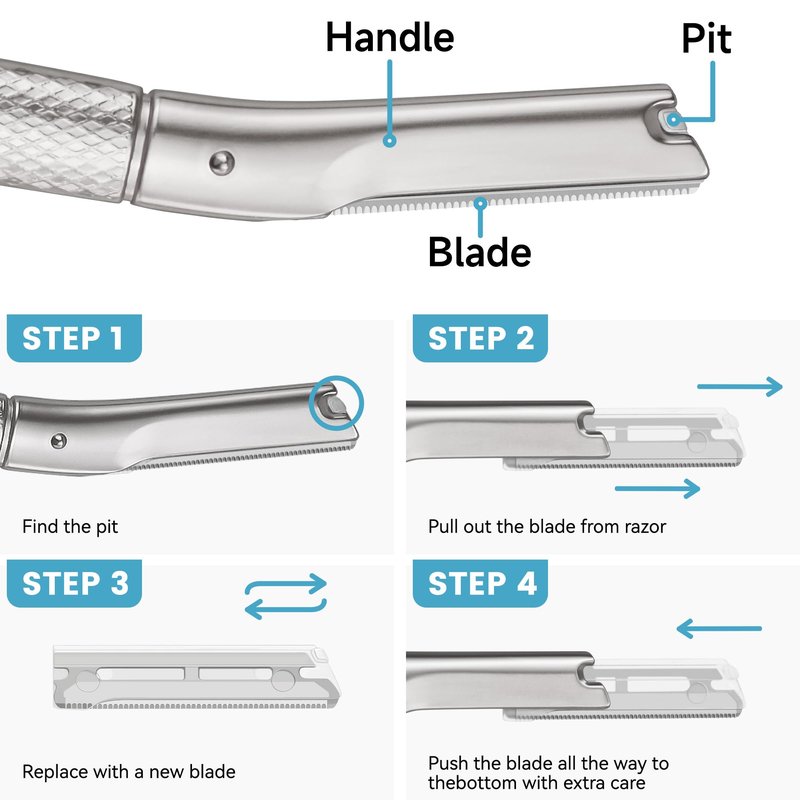 18-Pack Replacement Blades for Women's Eyebrow Razor