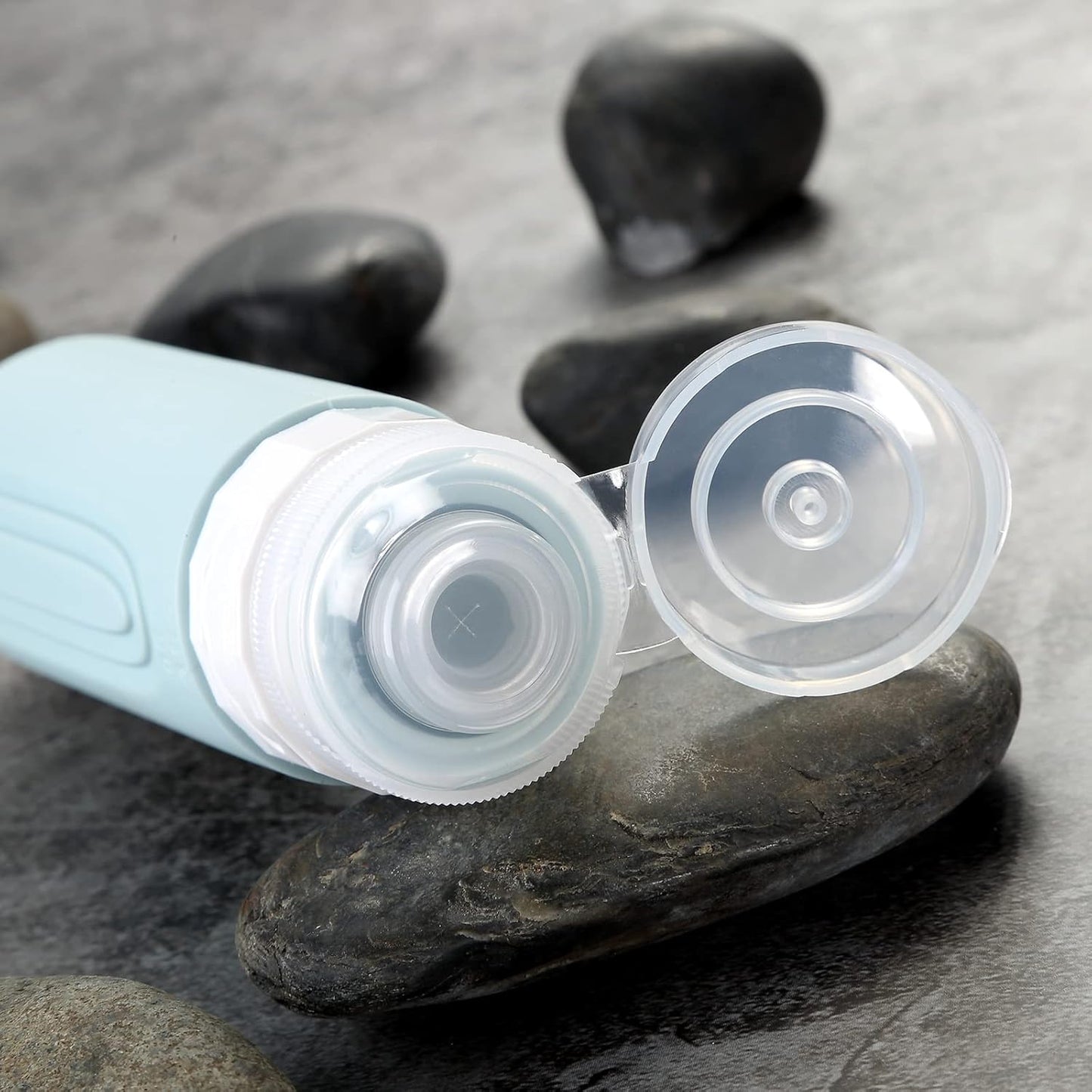 Travel Bottles for Toiletries - TSA Approved 3oz BPA Free Silicone Containers | Leak-Proof & Refillable (4 Pack)