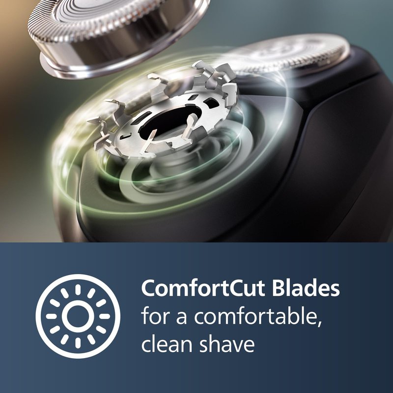 Philips Norelco Shaver 3900 Series, Wet and Dry Electric Shaver, P-Cap, Travel Pouch, Charging Stand, Storm Blue, Model S3341/92 (Pack of 2)