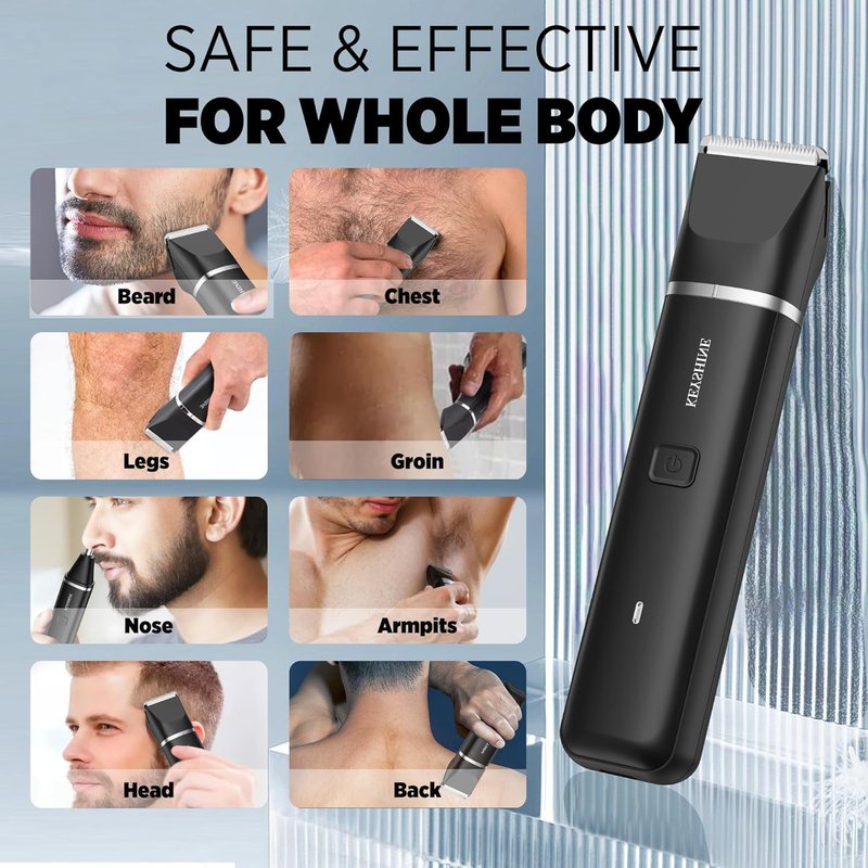 Electric Razor for Men: 2-in-1 Beard & Nose Hair Trimmer for Men - IPX7 Waterproof Shavers for Temple Groin Body Ear Hairs Trimmer - Best Gifts for Husband