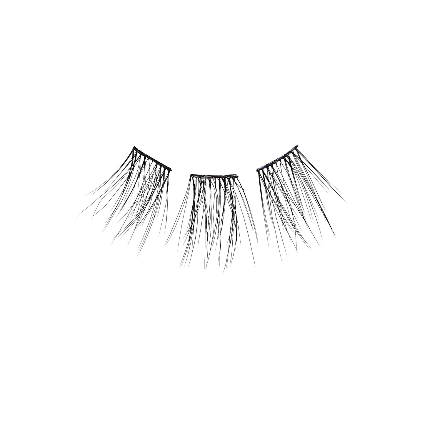 KISS Falscara Eyelash Extension Starter Kit - 10 Reusable Featherlight Wisps with Applicator, Bond & Seal