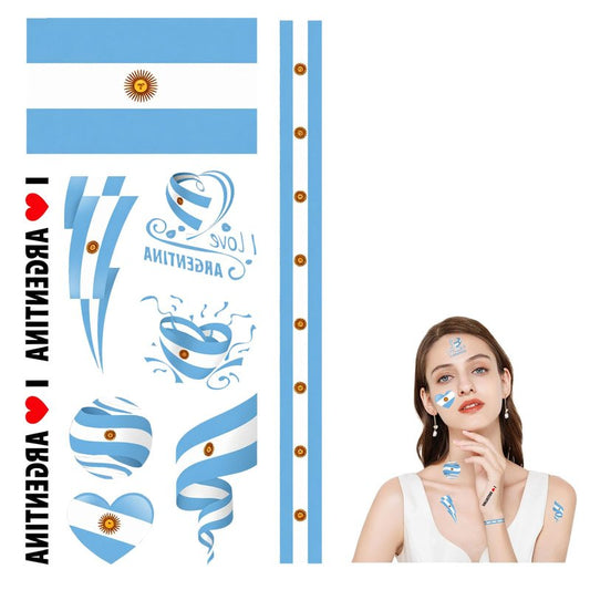 110 Pcs World Flag Temporary Tattoos Stickers, Waterproof Mixed Styles Flags Face Tattoos for Football Soccer Games and Parties