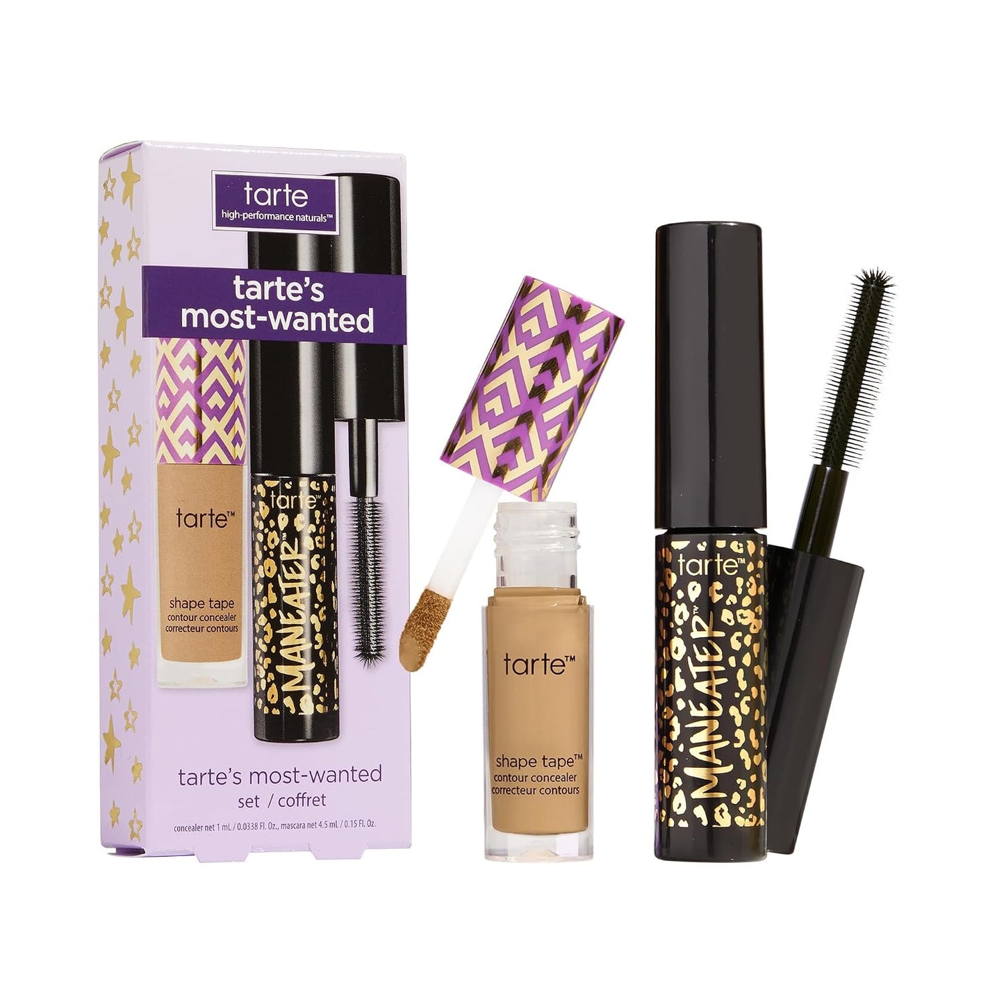 Tarte Shape Tape Concealer & Mascara Duo - Full-Coverage Concealer for Dark Circles, Longwear Mascara for Volume & Length
