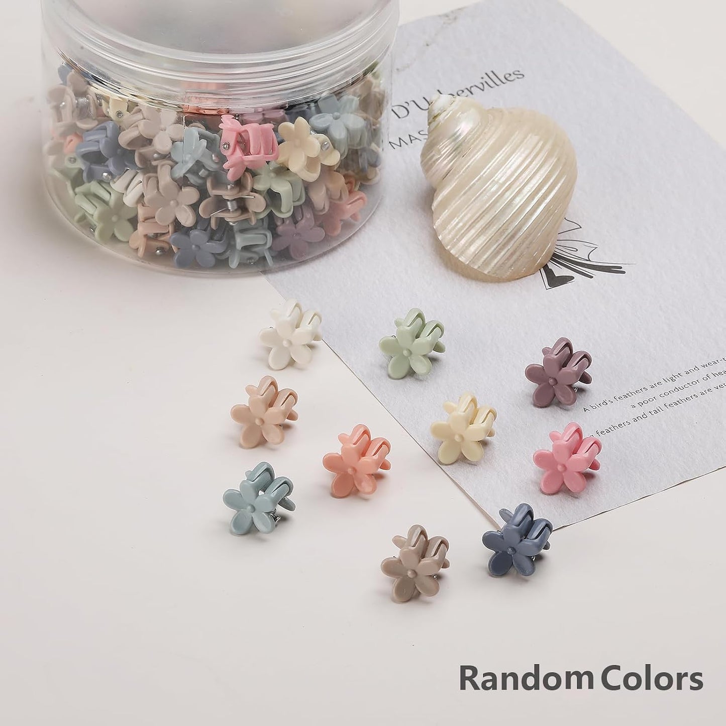 Mini Flower Hair Clips - 100 Pcs Cute Claw Pins for Toddlers, Girls & Teens | Perfect Hair Accessories