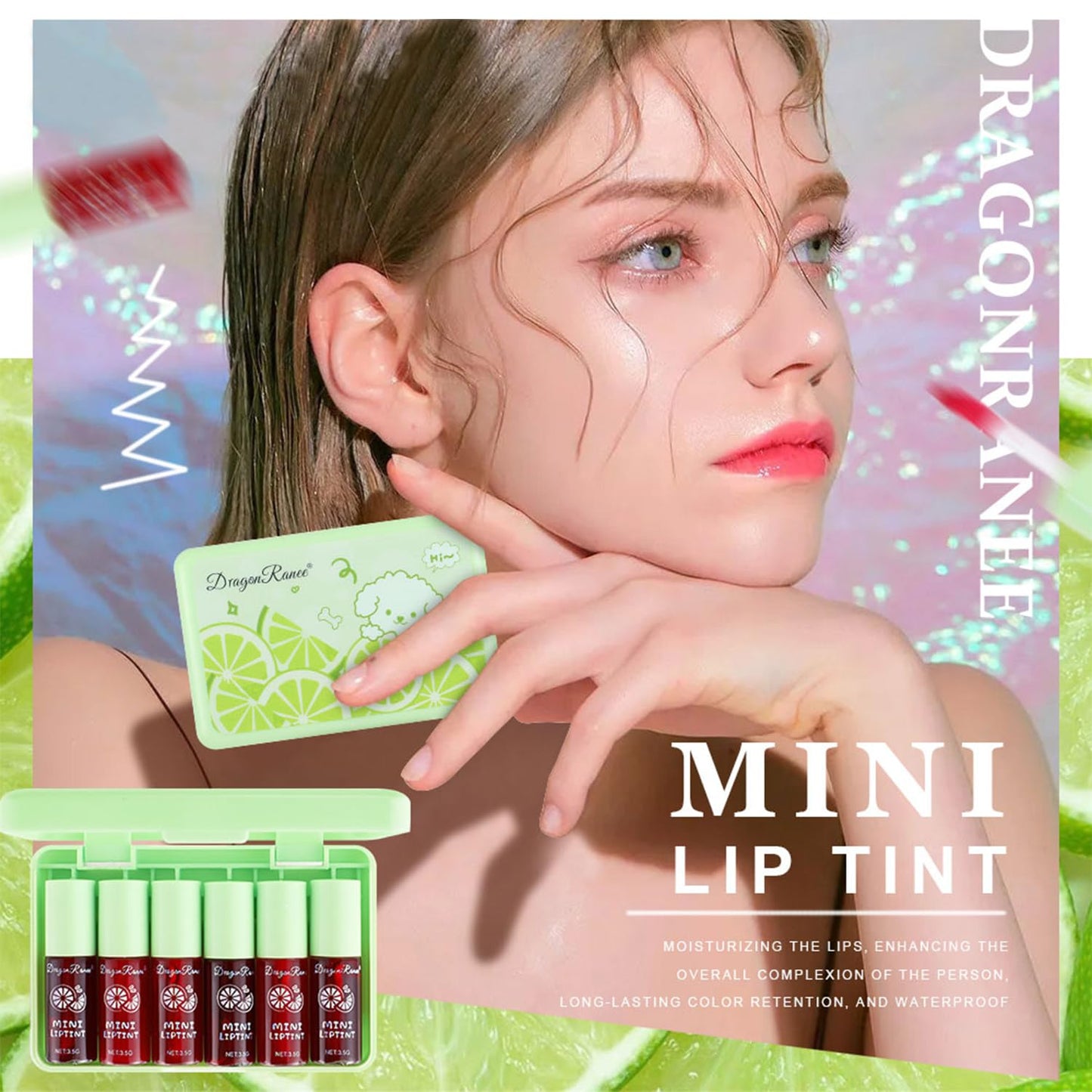 Eakroo 6 Colors Lemon Lip Tint Stain, Lip Stain Long Lasting Waterproof, Korean Lip Gloss, Lip Liner Stain, Cute Stuff, Cute Things, Make Up, Makeup Kit, Non-Stick Cup, High Pigment, Vivid Color