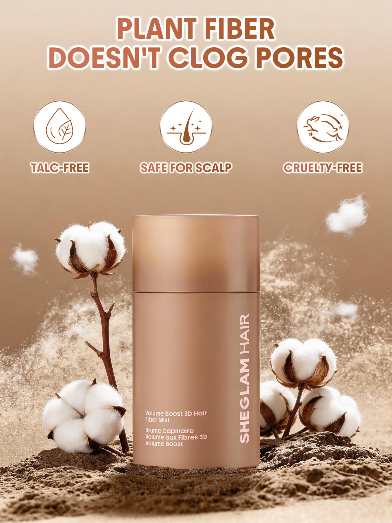 SHEGLAM Dark Brown Hair Building Fibers 15g, Volume Boost Hair Fiber Mist, Hair Thickening Powder for Thinning Hair, Instant Fuller Hairline, 72h Long Lasting for Men & Women(Applicator Not Included)