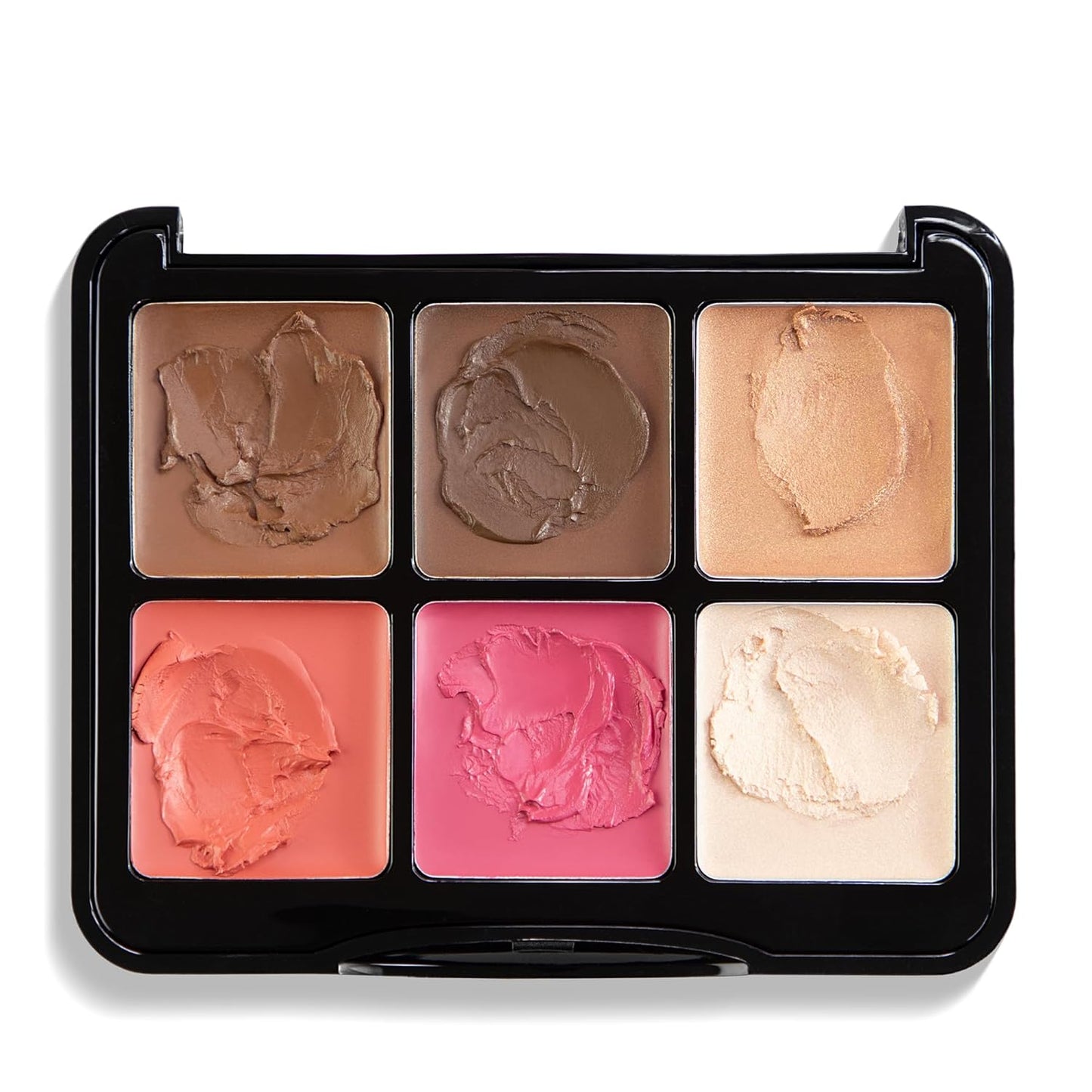 Cream Face Palette - W7 Let’s Face It 6-Pan Bronzer, Blush & Highlight - Light Soft Glow, Creamy & Blendable Makeup