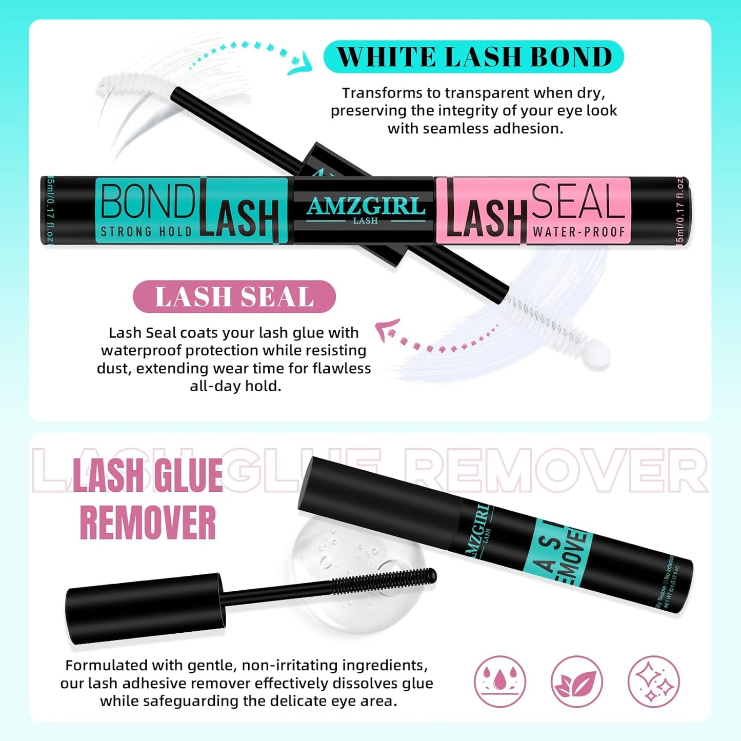 Lash Clusters Kit - 160pcs Natural Eyelash Extensions with Bond, Seal & Applicator Tool | Waterproof & Easy to Use at Home