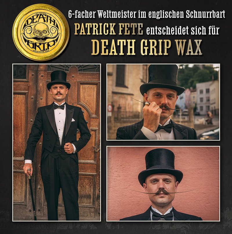 THE VINTAGE GROOMING CO. Mustache Wax Death Grip Extra Strong Hold Moustache Wax