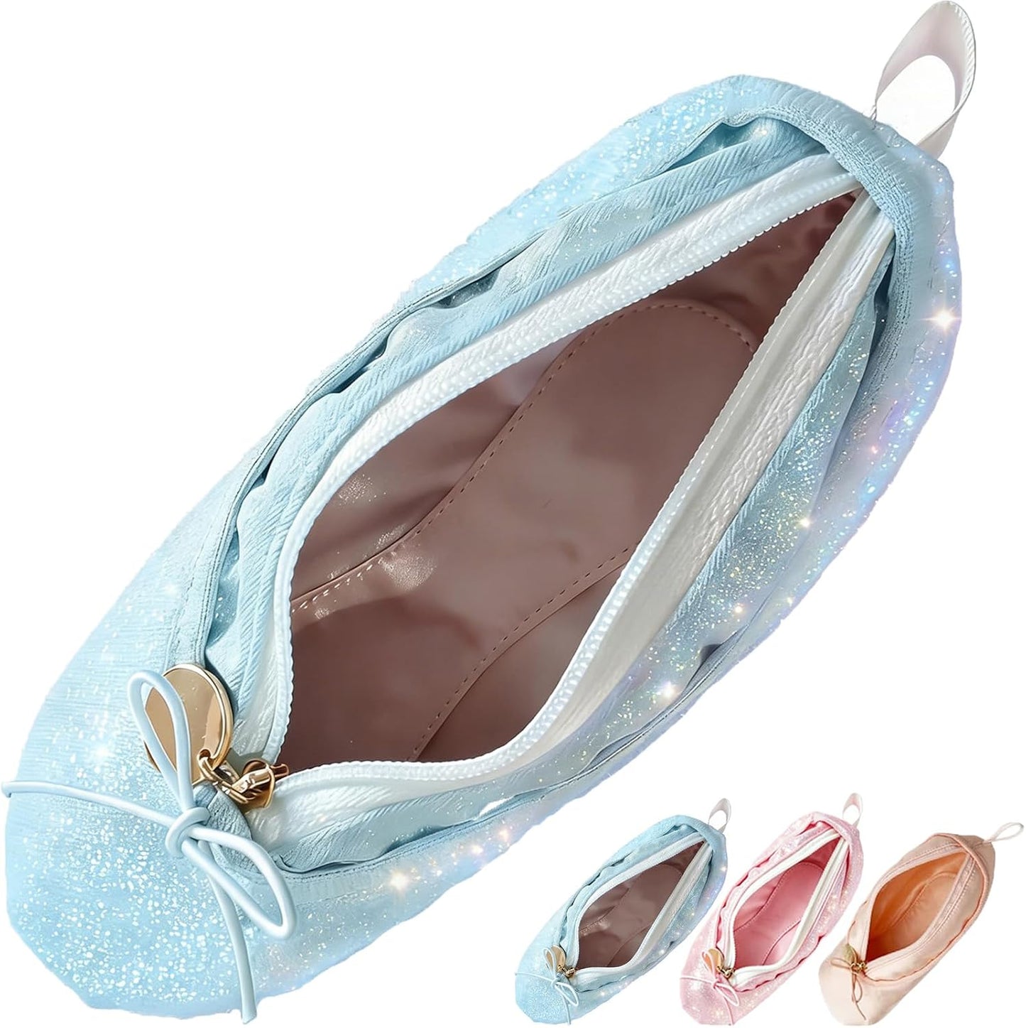 Ballet Makeup Bag - Cute Cosmetic Case for Girls | Pink Dance Recital Gift & Pencil Holder