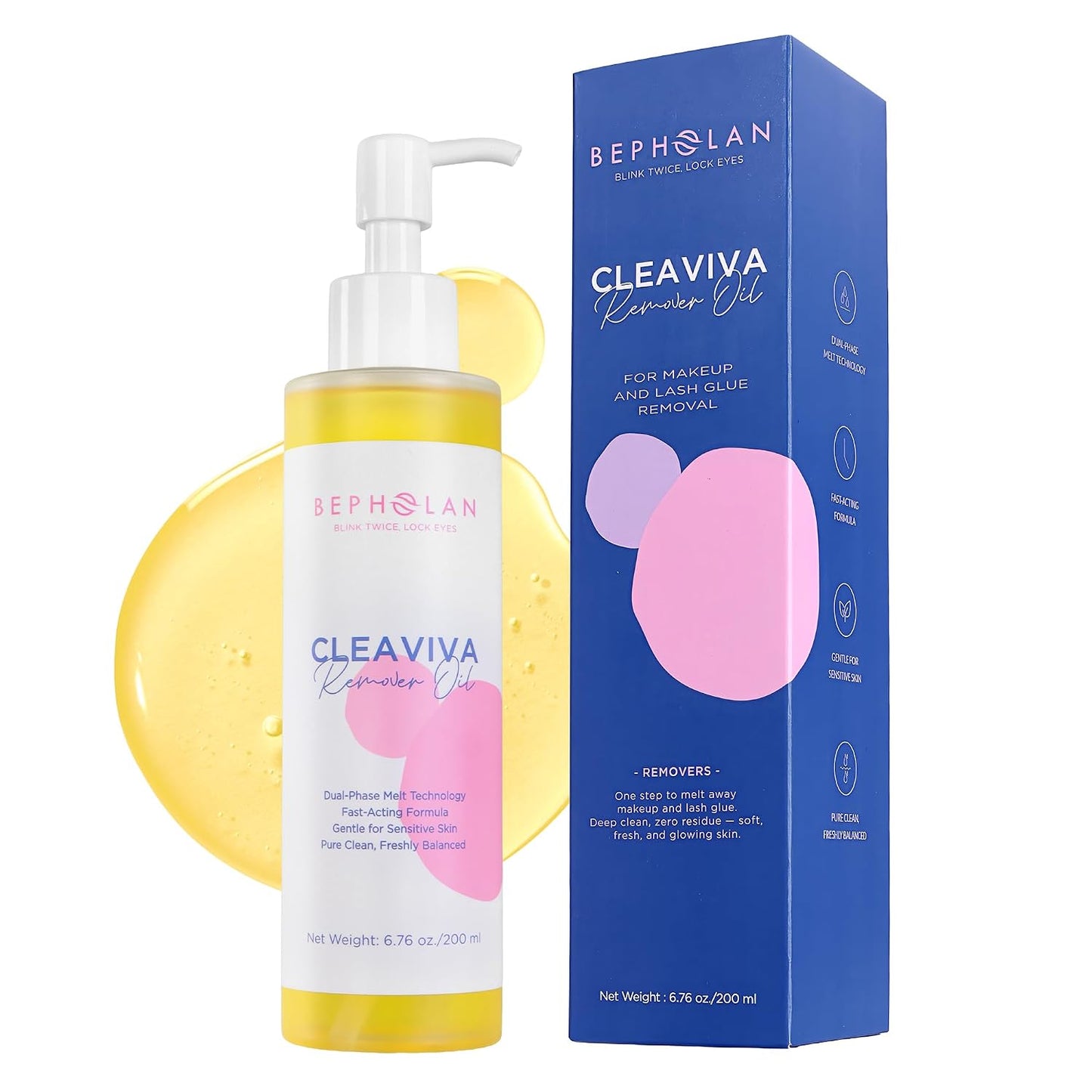 Lash Glue Remover & Serum | Organic Castor Oil for Longer, Thicker Lashes - Non-Irritating for Sensitive Eyes
