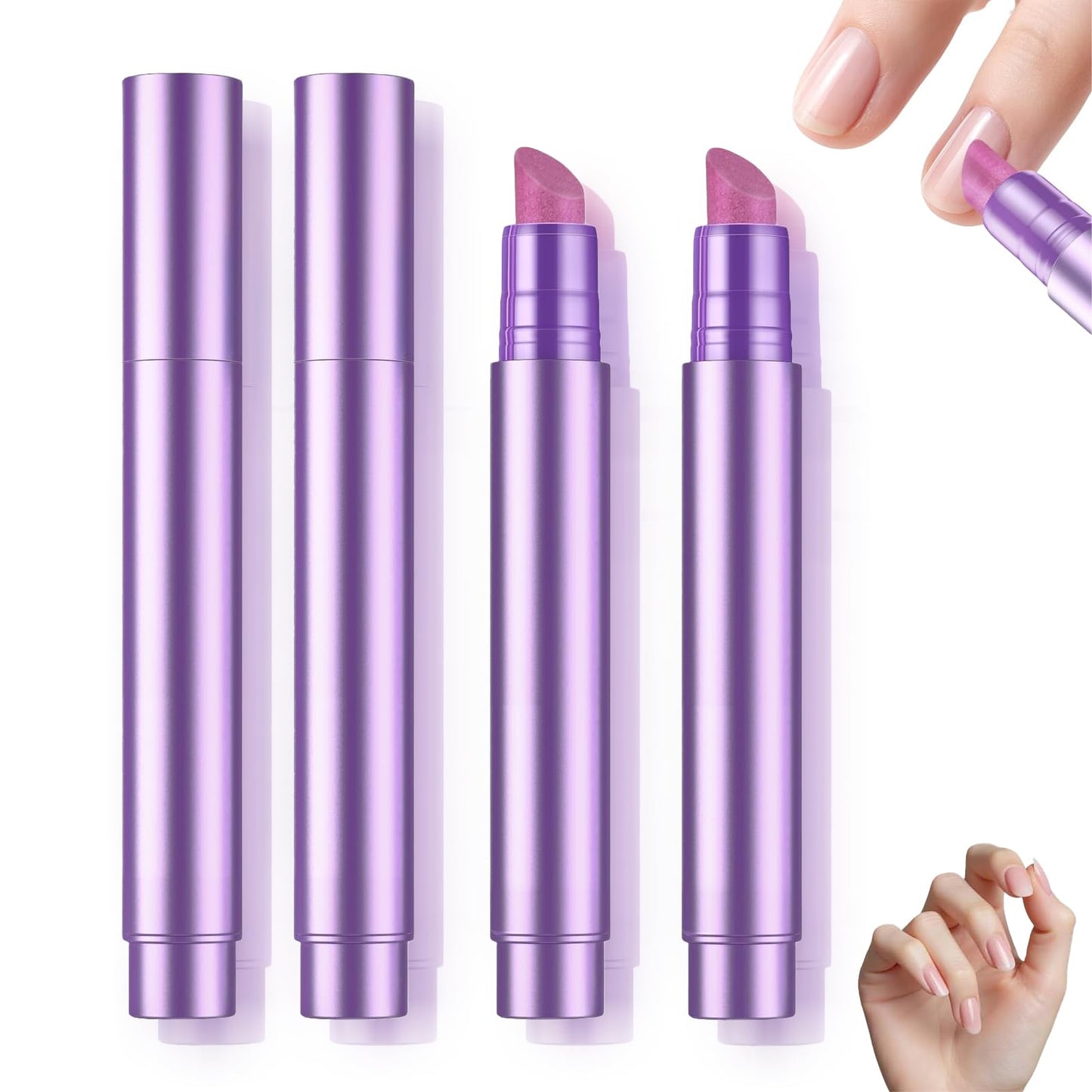 3-in-1 Cuticle Oil Pen,Cuticle Pusher Nail Oil Pen with Ceramic Tip,Cuticle Treatment for Hangnails, Dry & Damaged Nails, Nail Cuticle Remover, Moisturizes & Strengthens Nails（2 Pcs）