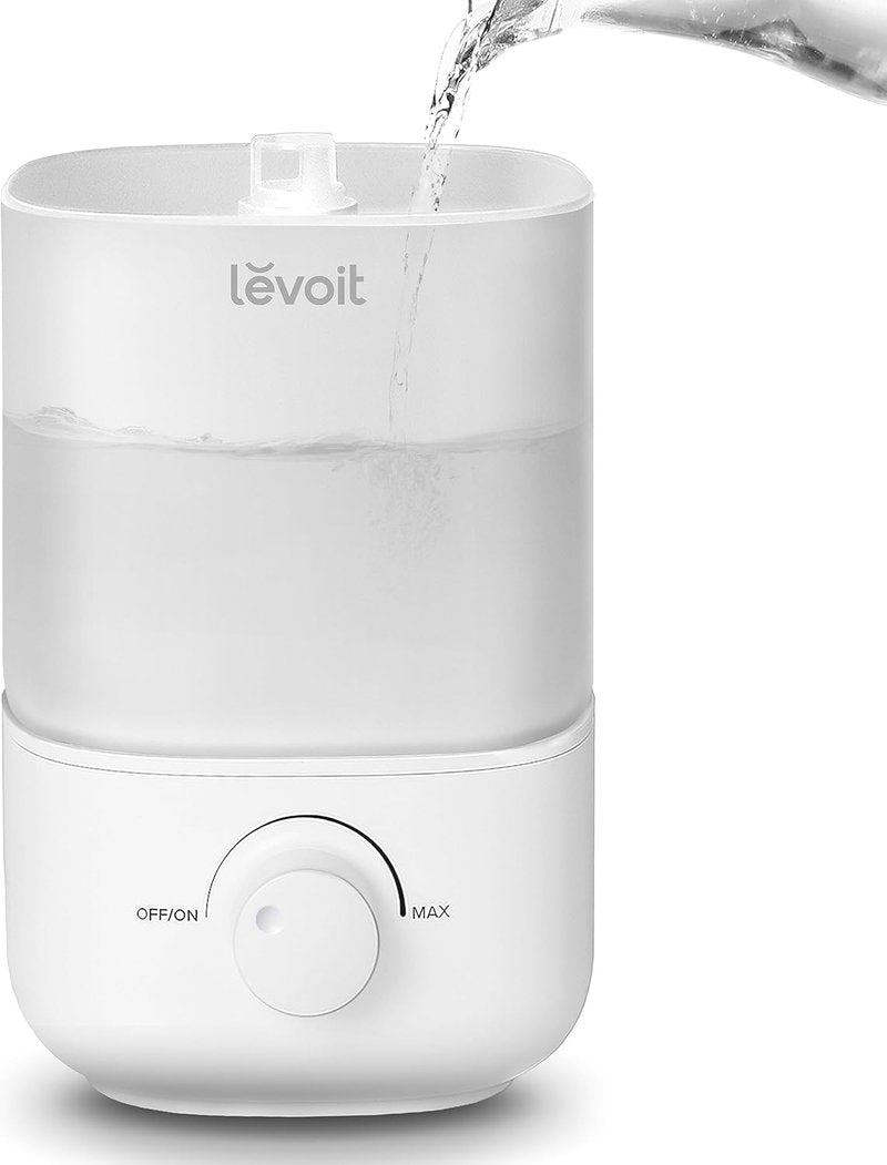 LEVOIT Top Fill Humidifier - 2.5L Quiet Cool Mist for Large Rooms | Easy to Clean, Auto Shut-Off, Ideal for Baby Nursery & Plants