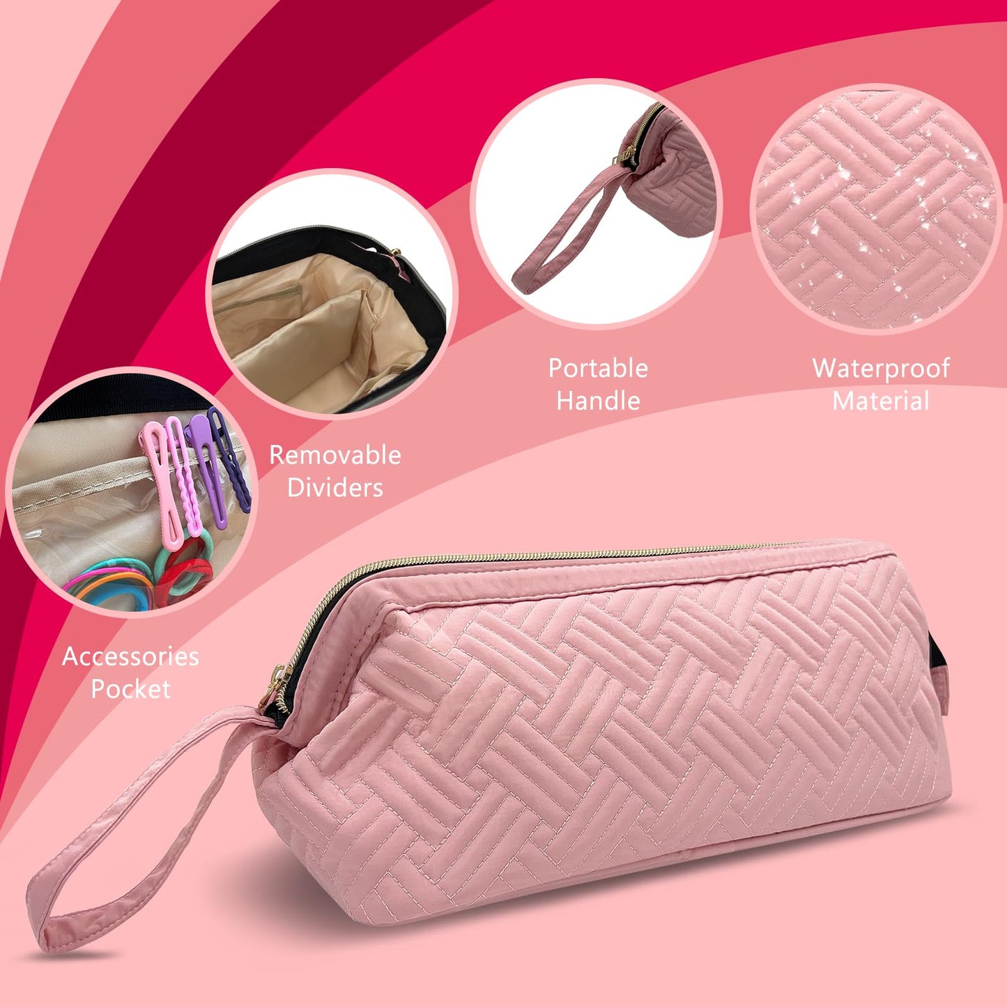 Chelvvg Hair Tools Travel Bag for Shark Flexstyle | Portable Carrying Case for Dyson Airwrap Hair Dryer Brush Revlon Hair Tools | Waterproof Dustproof Shockproof Flat Curling Iron Travel Organizer