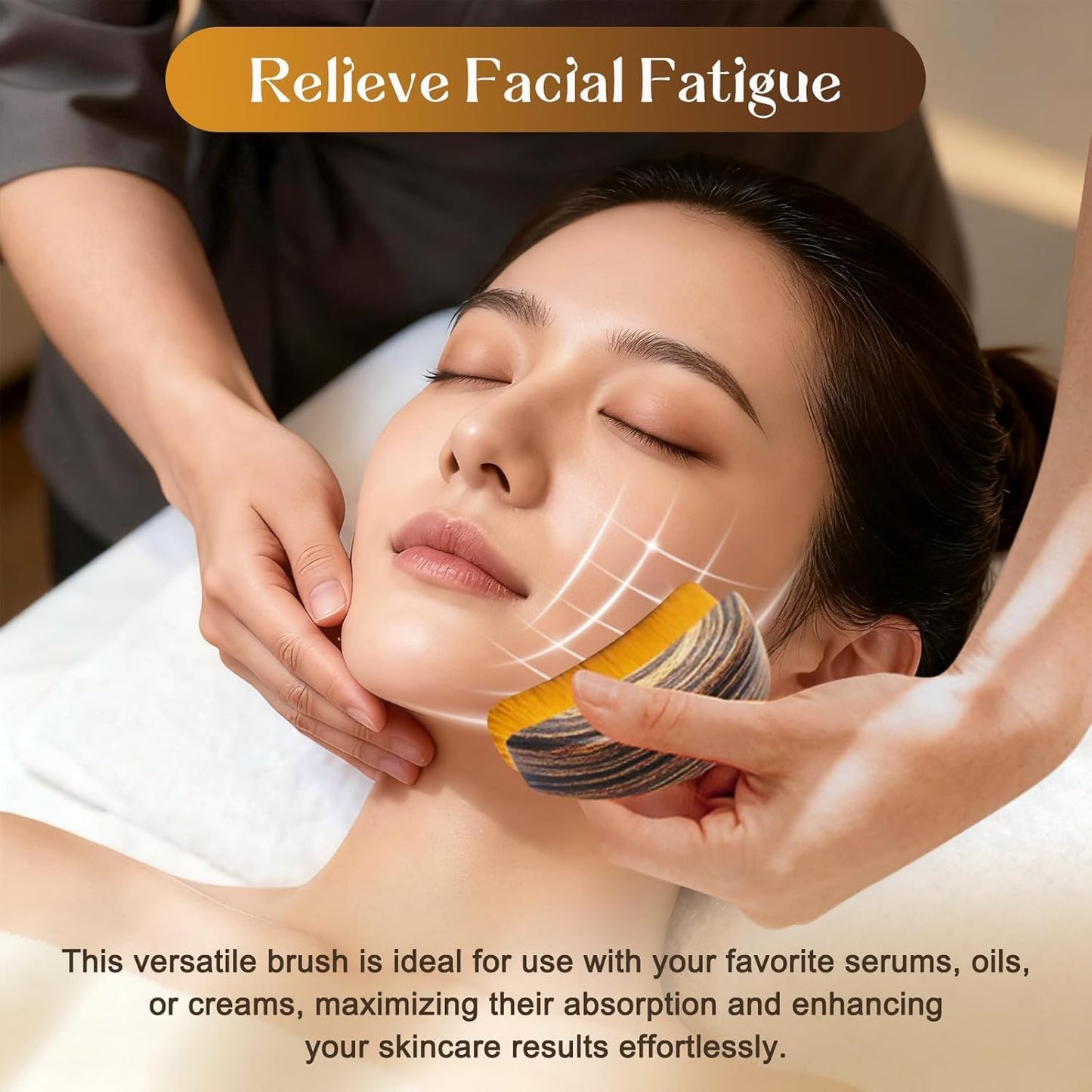 New Lymphatic Contour Face Brush, Lymphatic Drainage Massager for Face,Ergonomically Designed to Fit The Skin Precisely and Relieve Fatigue
