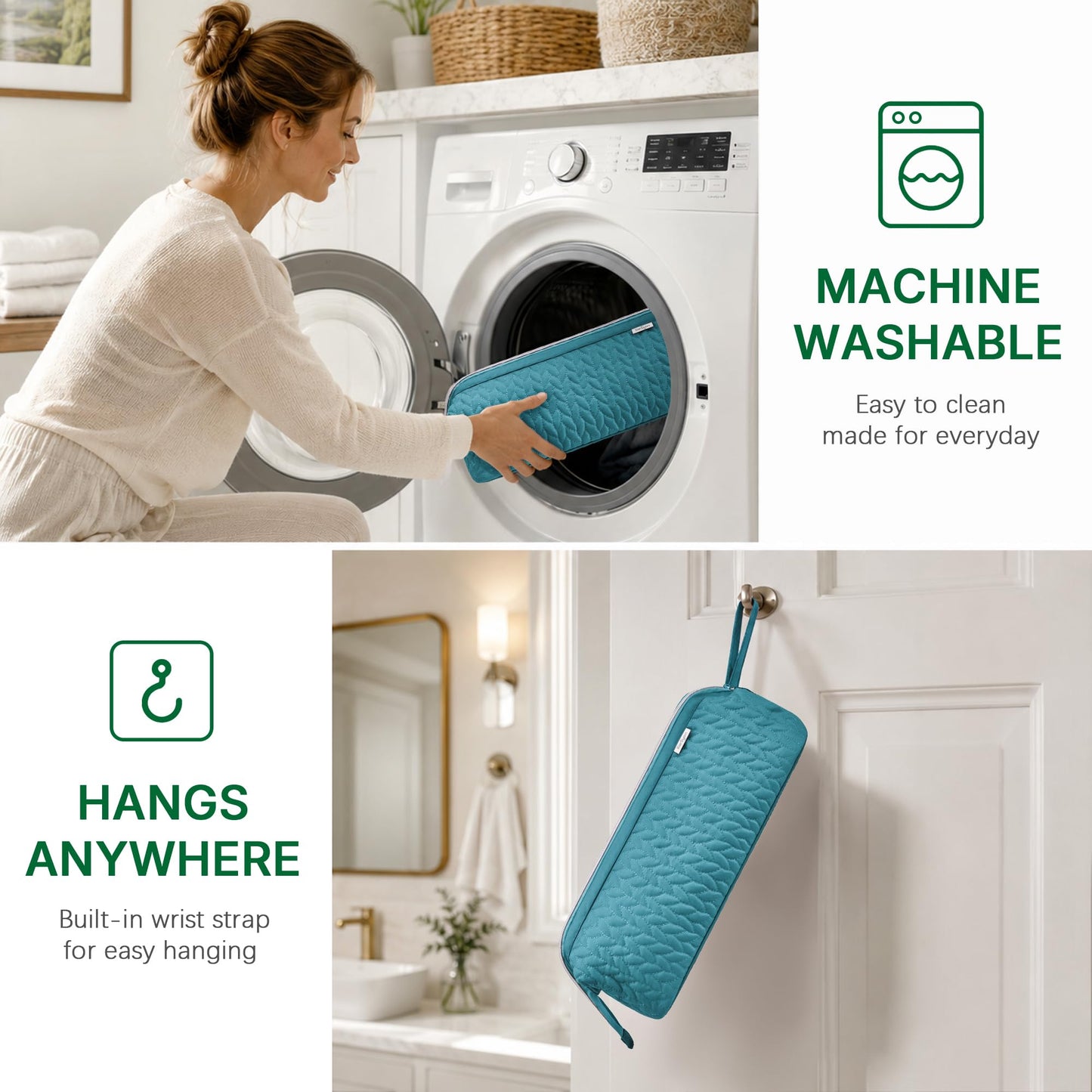 KarSyon Shark Flex Style Case for Dyson Airwrap Hair Dryer Brush Revlon Hair Tools Travel Bag Carrying Case Flat Curling Iron Organizer (Teal Blue)