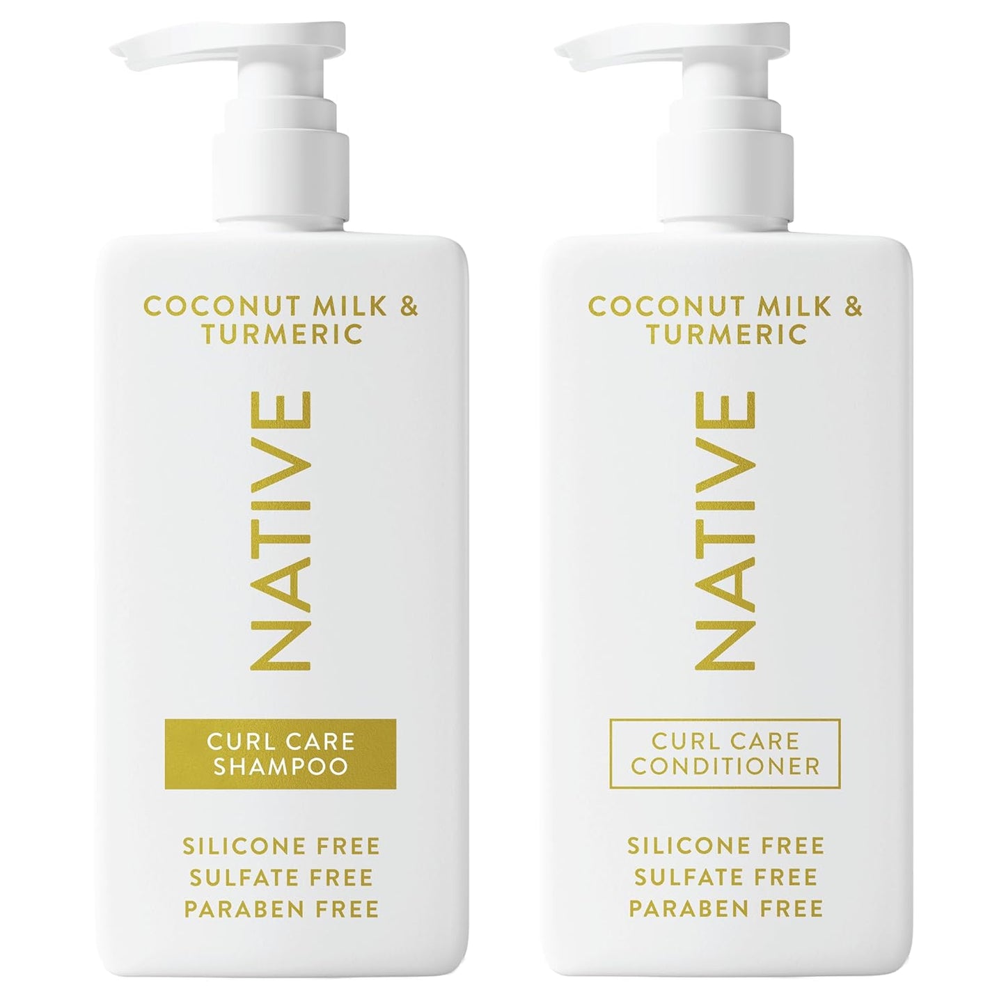 Native Shampoo & Conditioner Set - Naturally Derived, Sulfate & Dye Free | Almond & Shea Butter, 16.5 fl oz Each (2-Pack)