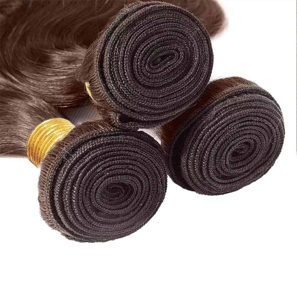 30 32 34 inch Color #4 Human Hair Bundle Chocolate Brown Straight 3 Bundles 10A Real Brown Straight Human Hair Extensions #4 Color 150g