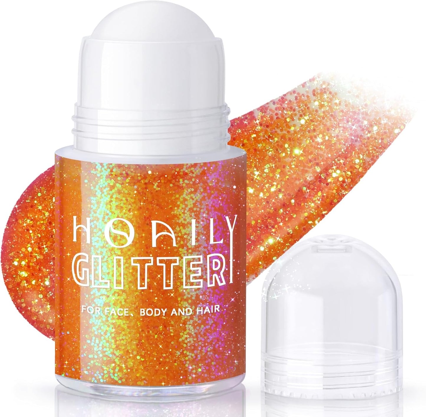 HOSAILY Holographic Body Glitter Gel - Color Changing Chameleon Effect | Sparkling Pink, Chunky Mermaid Sequins for Festivals