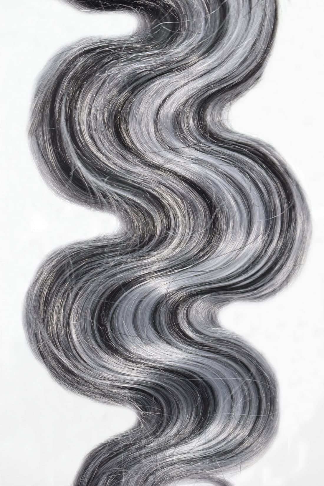 HeioWuio P4/Grey Body Wave Hair Bundles Brazilian Remy Extensions Ombre Tow Tone Weaves Real Unprocessed Virgin Hair Brown And Grey 28 Inch
