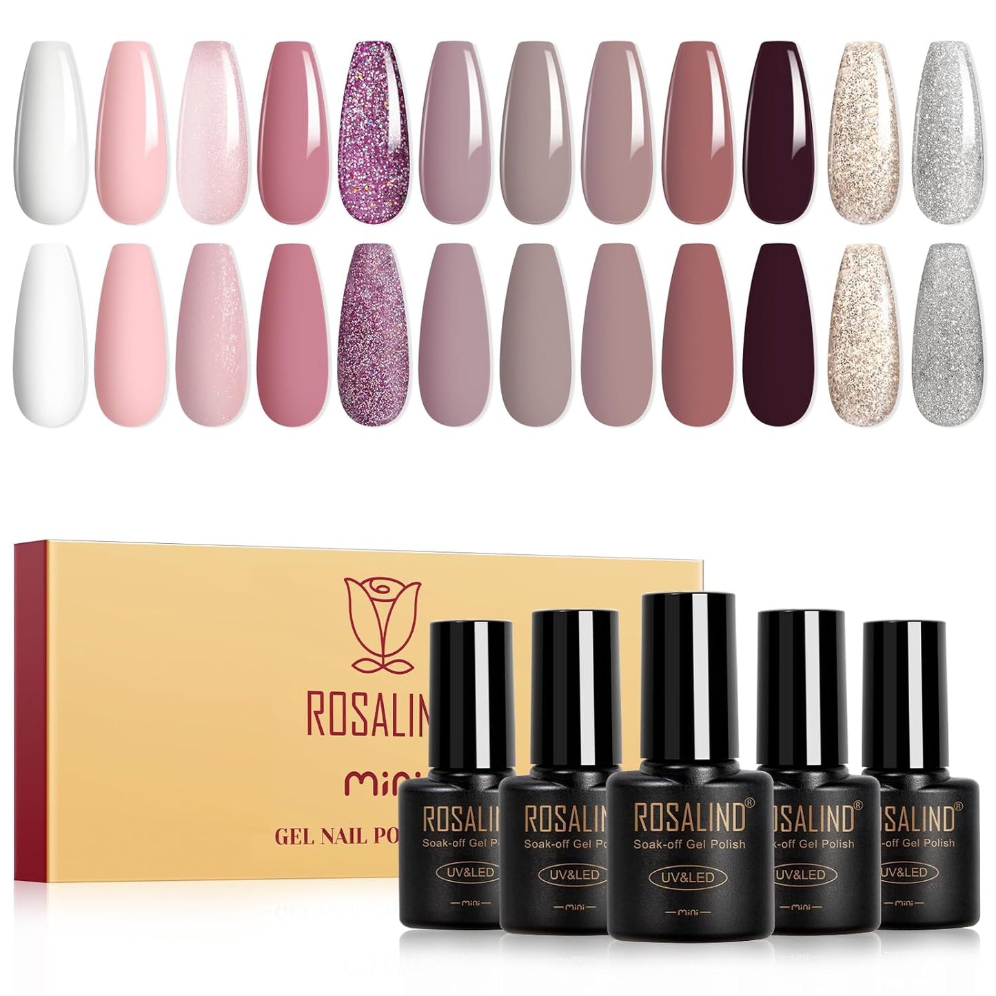 Cat Eye Gel Nail Polish - 12 Colors Magnetic Glitter Set | Sparkle Diamond Effect, Soak Off UV Manicure Gift for Women