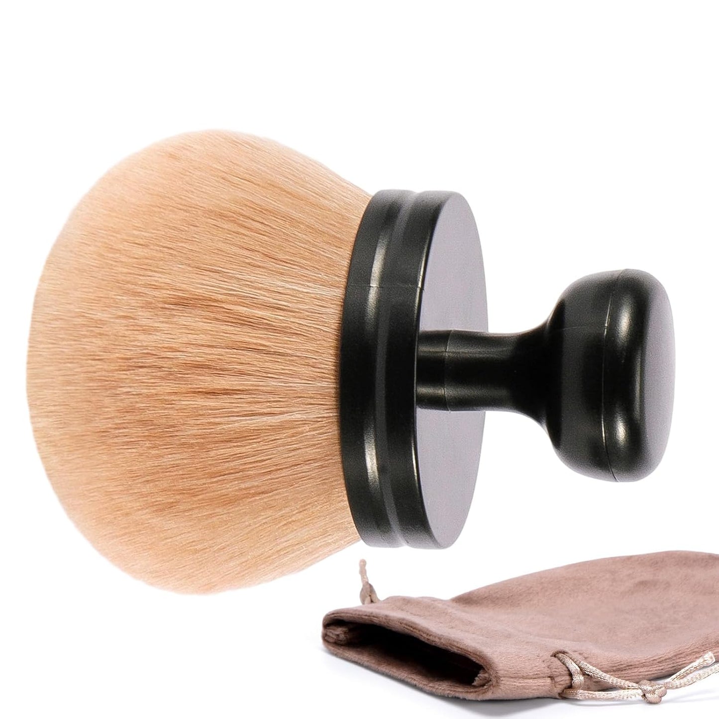 UNIMEIX 3-Inch Sunscreen Brush - Kabuki Applicator for Face & Body Makeup | Violet Drawstring Bag Included