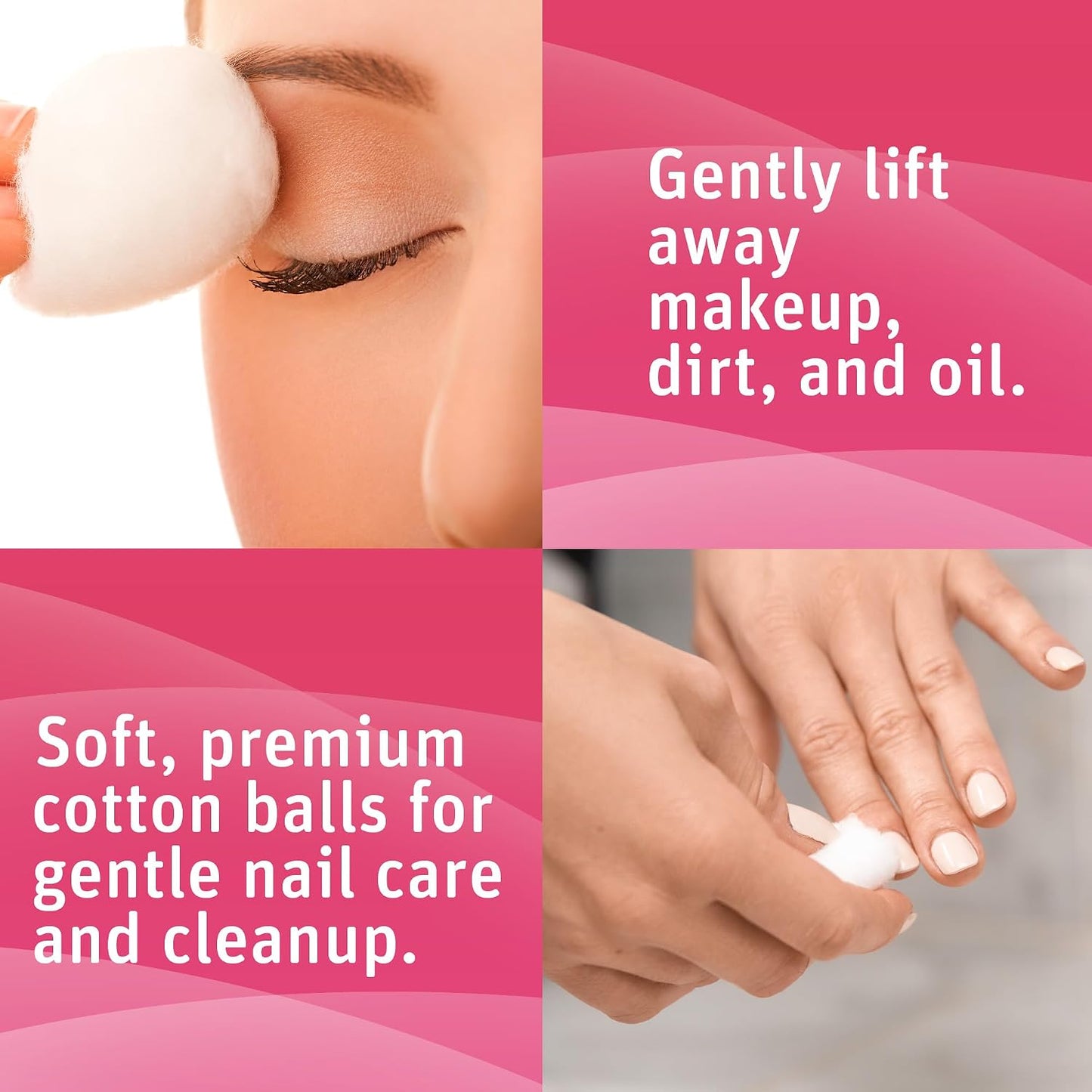 Premium Cotton Balls - 100% Pure Soft Cotton for Face & Nail Polish | 600 Count