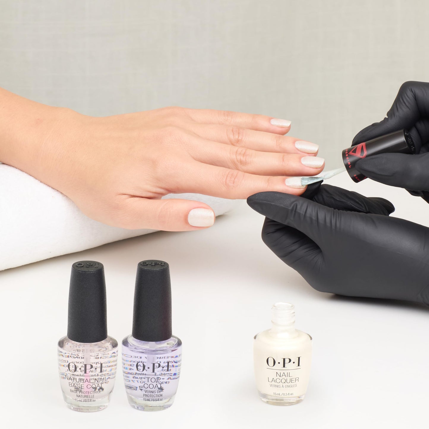 OPI Nail Lacquer My Kryptonite | Semi-Sheer Soft White Silver Pearl Chip Resistant Nail Polish x Supergirl Collection
