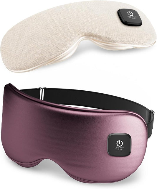 Heated Eye Mask - Cordless Eye Relief Mask for Dry Eyes & Improved Sleep | Washable Heating Pad for Travel