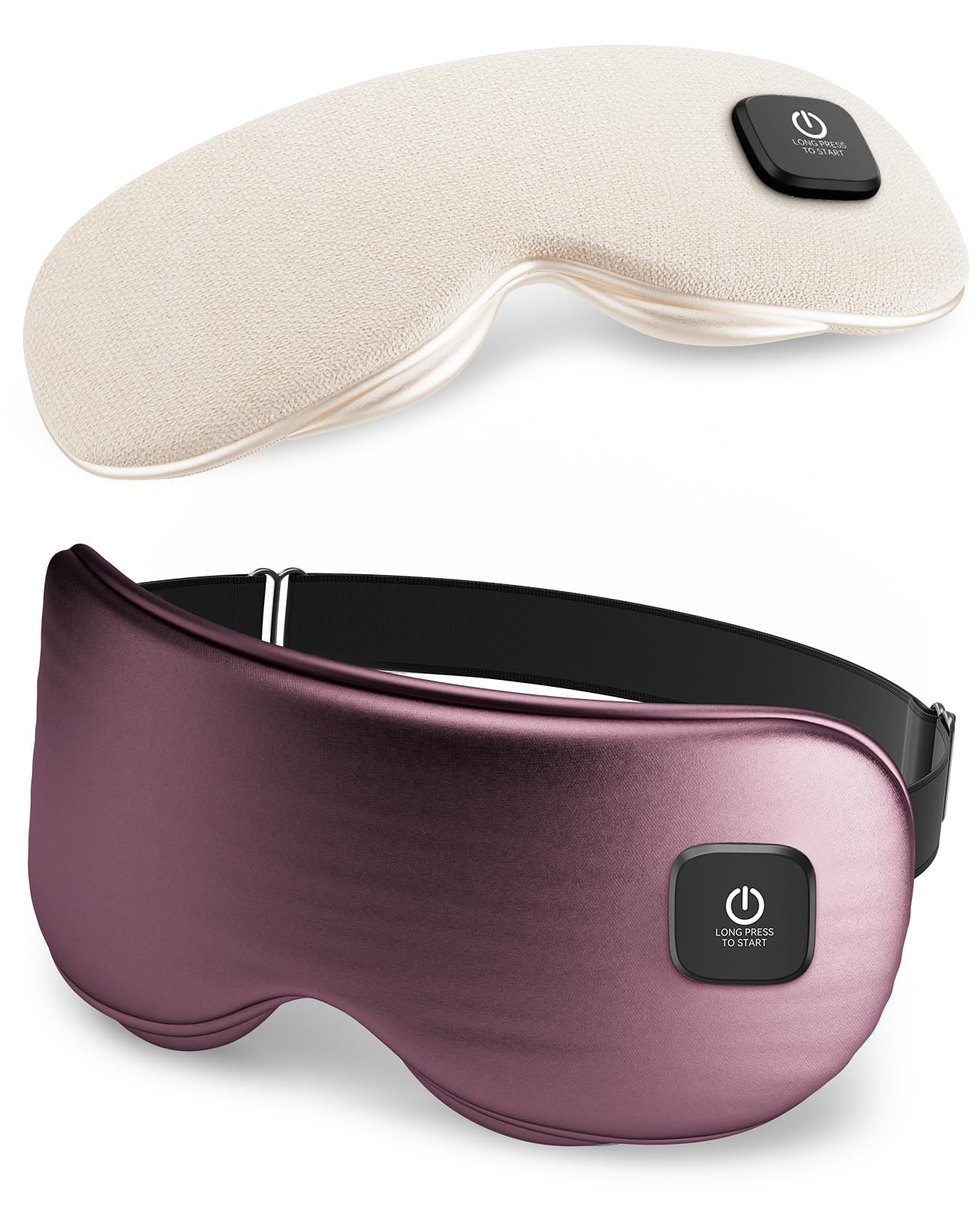 Heated Eye Mask - Cordless Eye Mask for Dry Eyes, Eye Relief, Improved Sleep, Washable Eye Heating pad for Travel and with Replaceable Shell