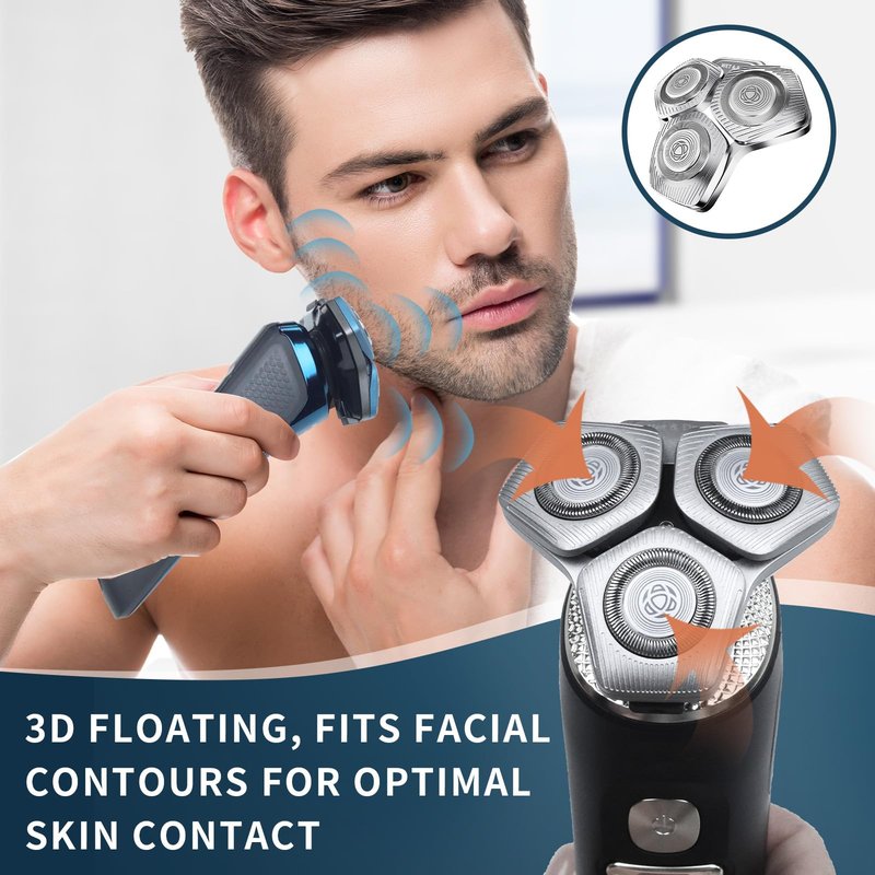 2 Pack SH71/50 Shaving Heads Compatible with Phili*s Shavers Series S5000 (S5XXX),S7000 (S7XXX) (Silver)